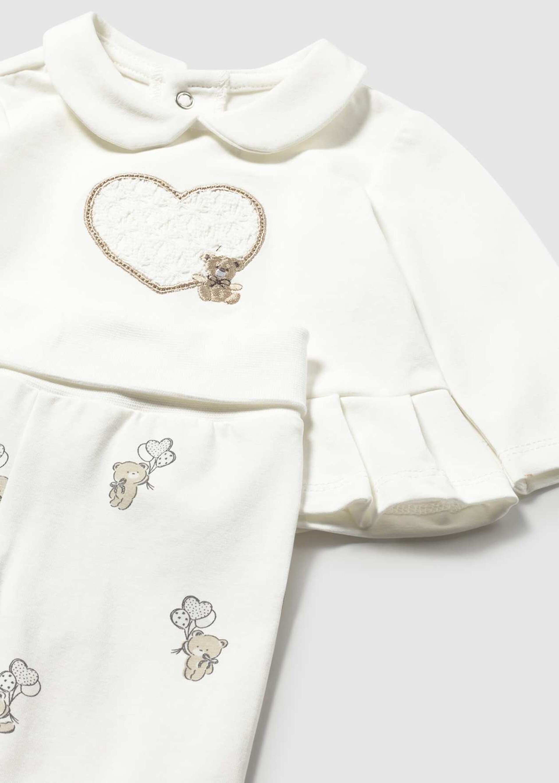 Completo 2 pezzi in jersey di cotone Panna Mayoral