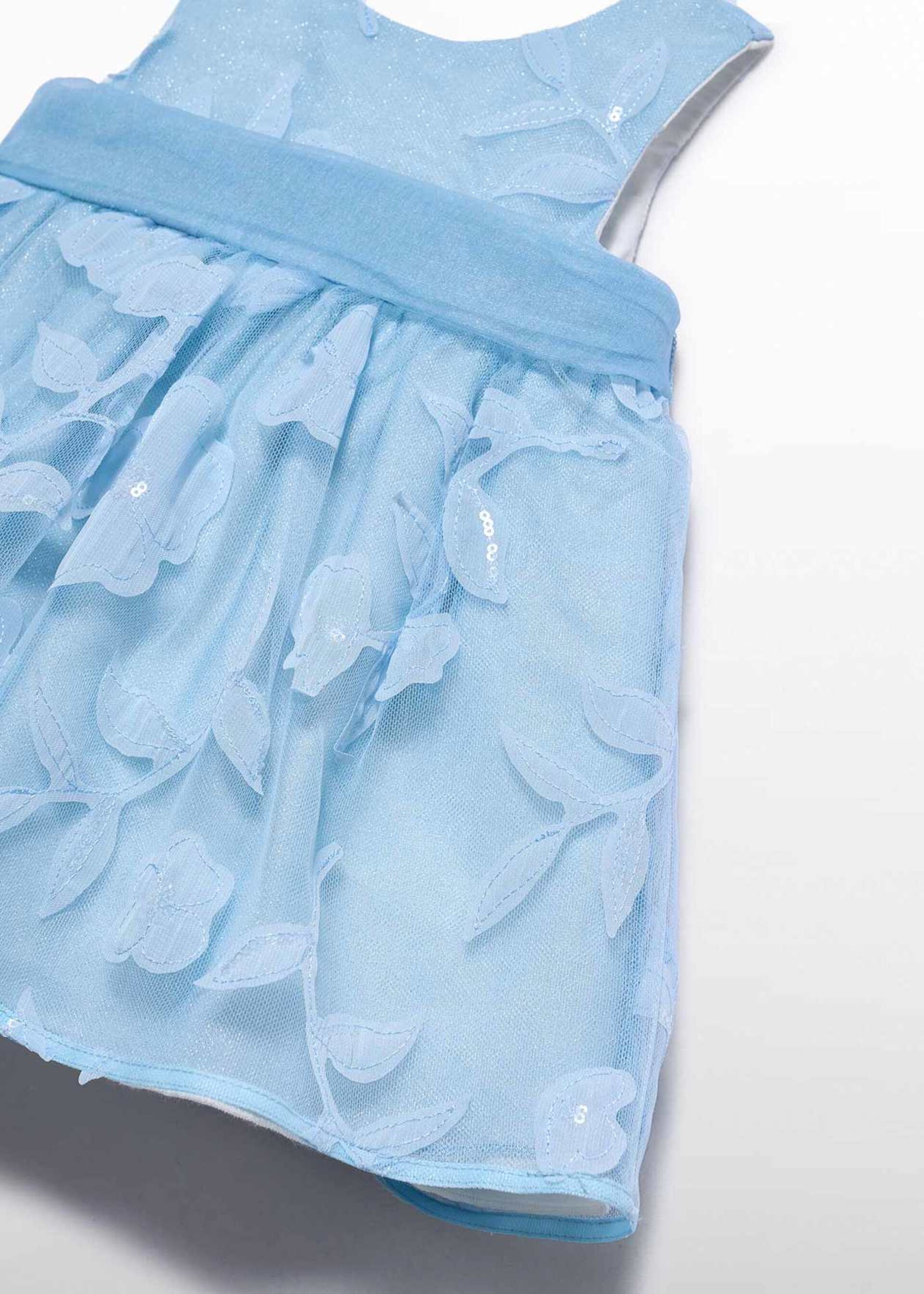 Abito elegante con tulle e fiori Celeste Abel e Lula