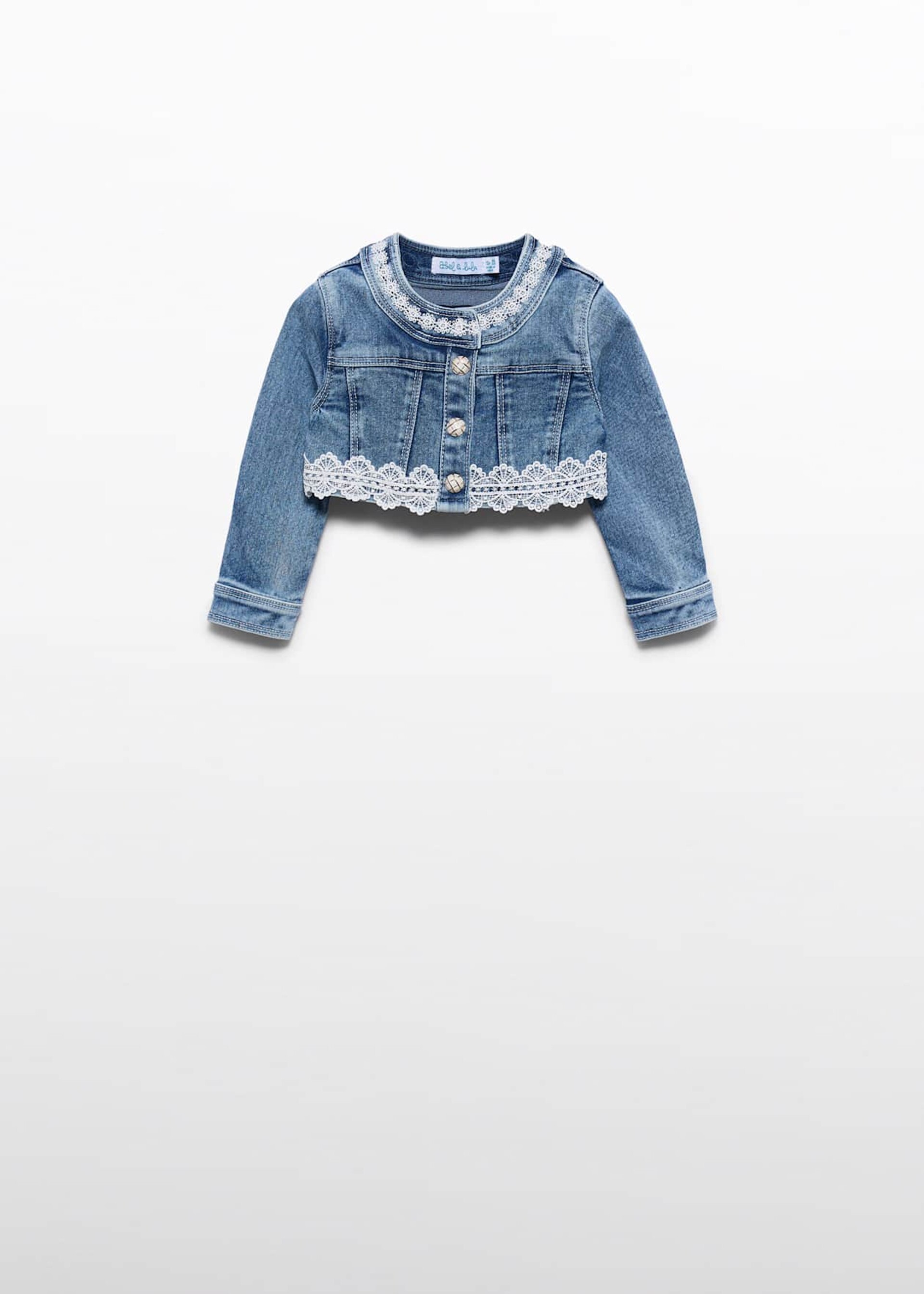 Giacca Denim con pizzo ricamato Abel e Lula