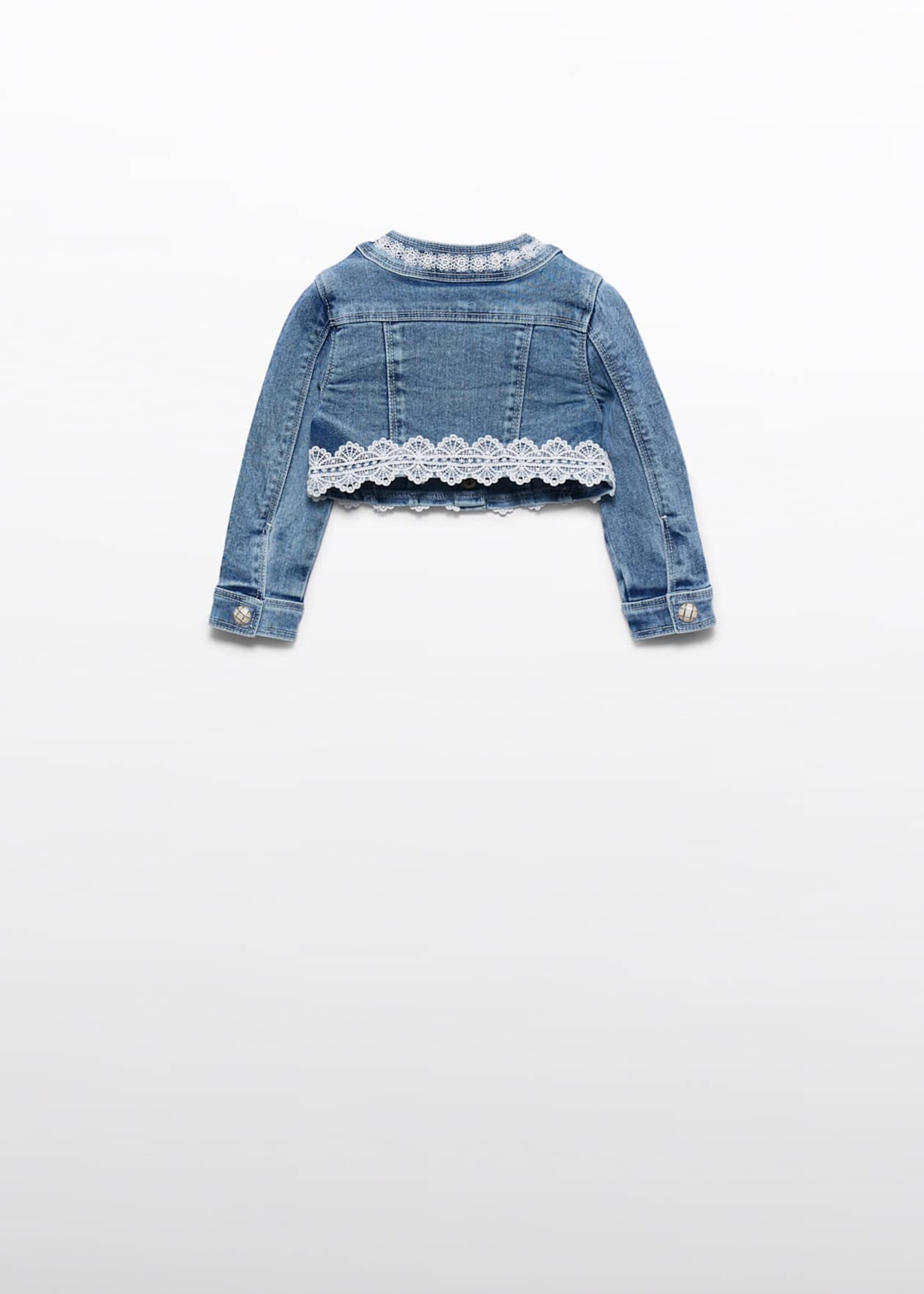 Giacca Denim con pizzo ricamato Abel e Lula