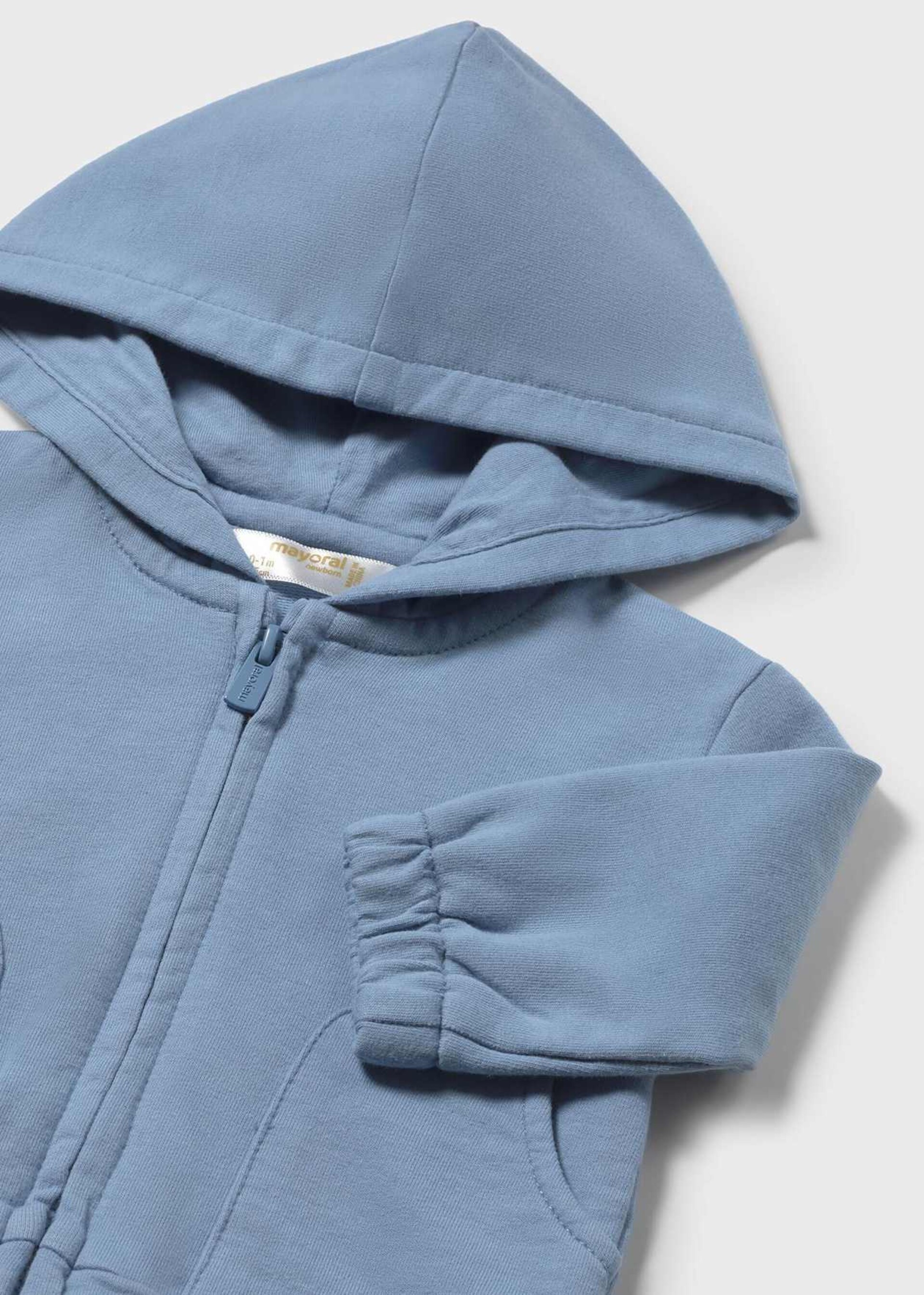 Felpa con cappuccio in cotone Azzurro Mayoral