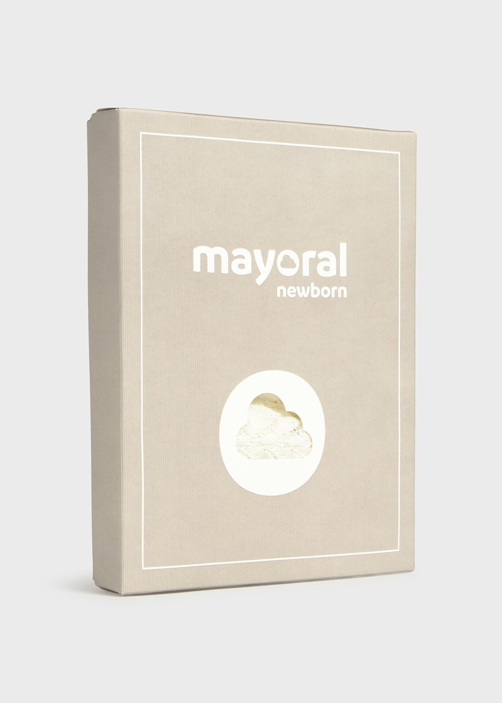 Salopette 2 pezzi in puro cotone Panna Mayoral