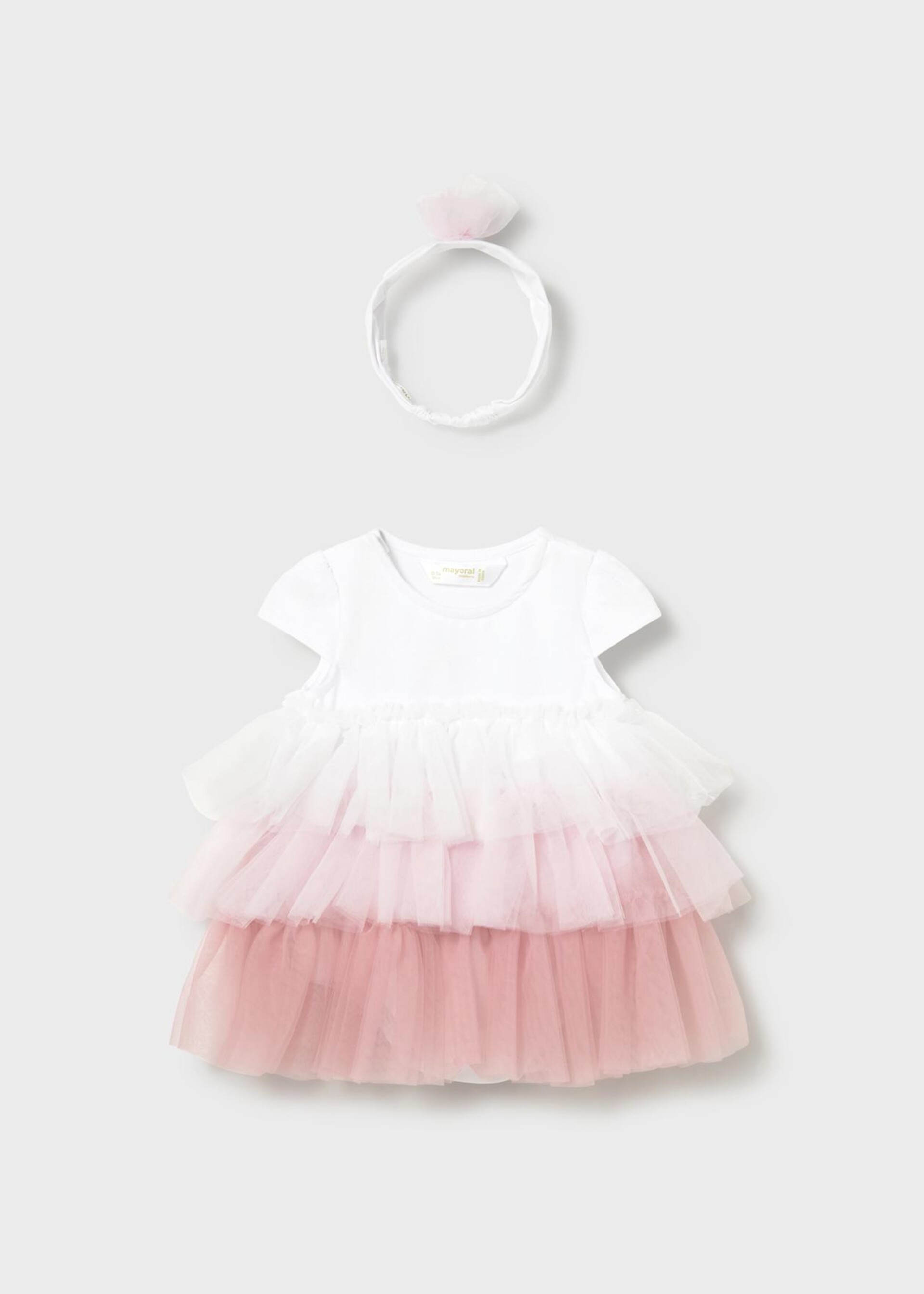 Pagliaccetto elegante con fascetta Bianco / Rosa Mayoral