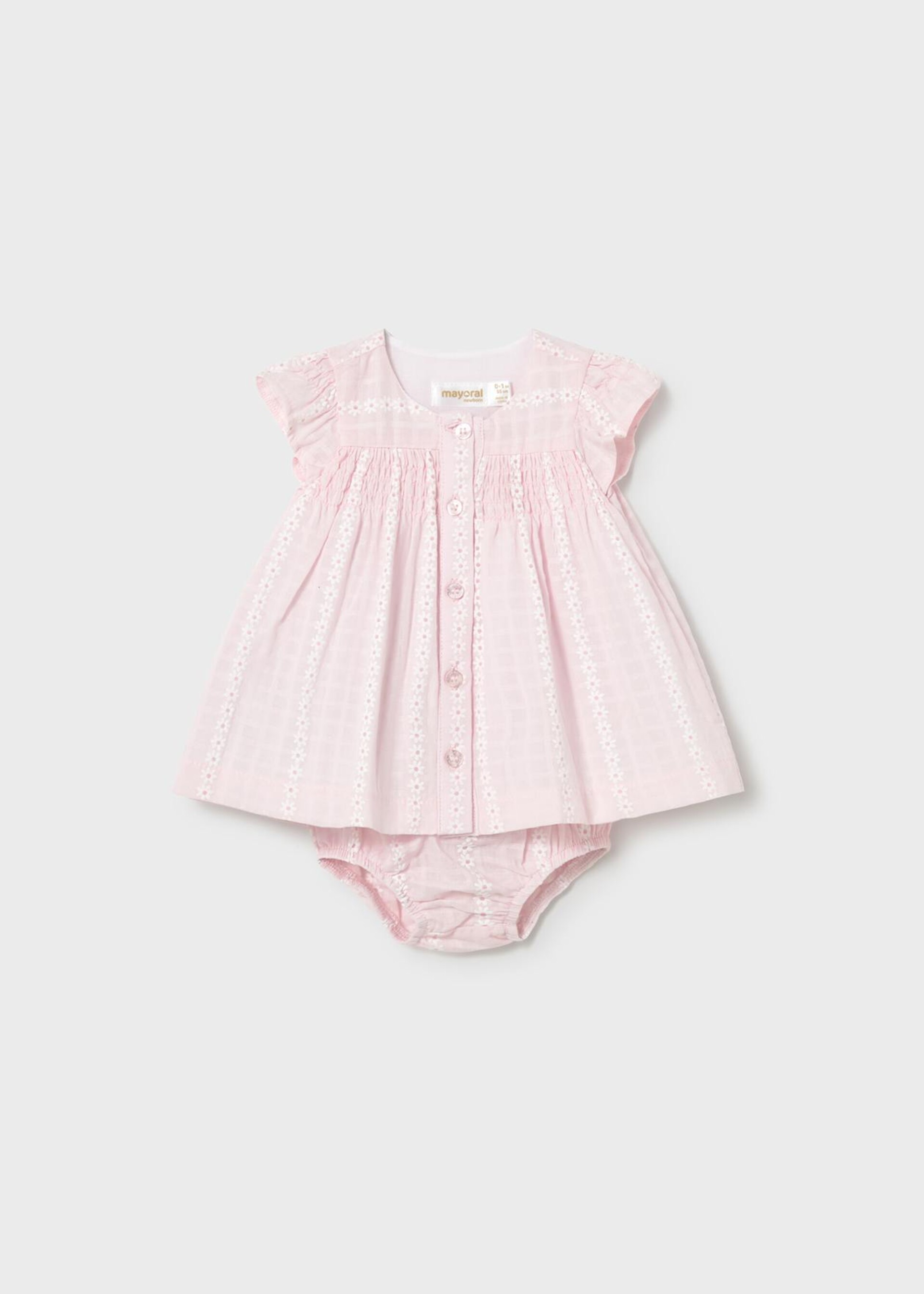 Vestito in puro cotone con culotte Rosa Mayoral