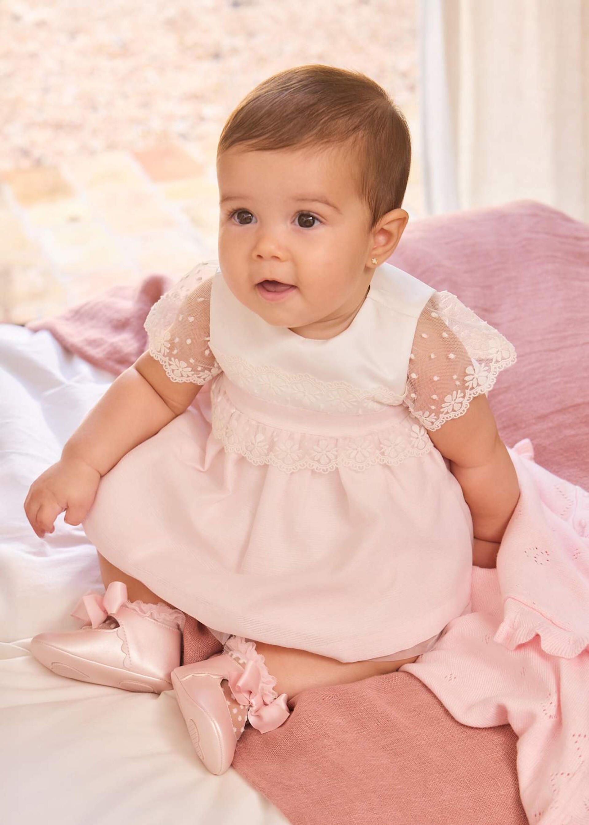 Abito elegante con culotte Rosa / Bianco Mayoral