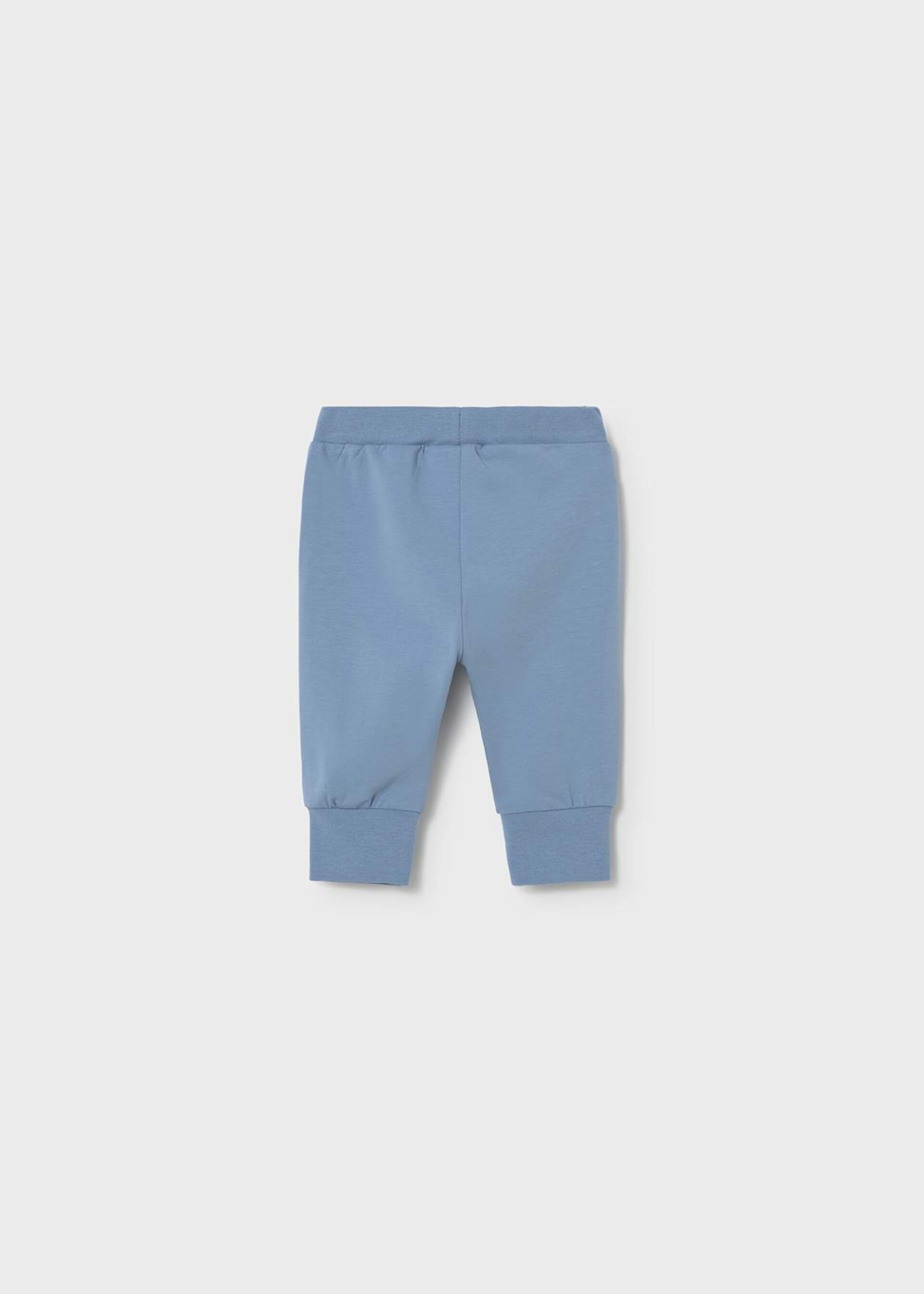 Tuta 3 pezzi in cotone Panna / Azzurro Mayoral