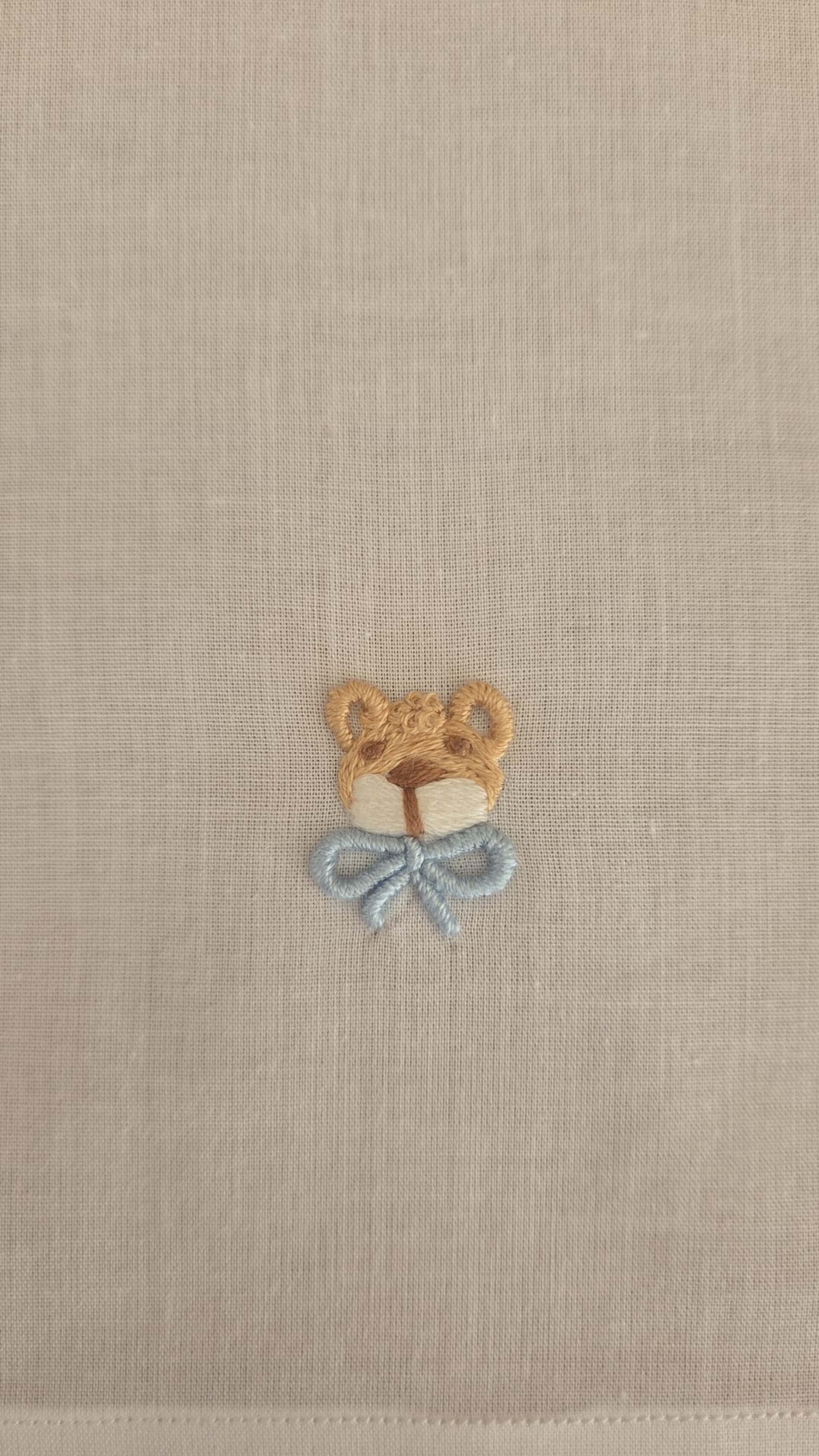 Set lenzuolino 3 pezzi per carrozzina con Orsetti Bianco / Cielo / Beige Gentile Baby Couture