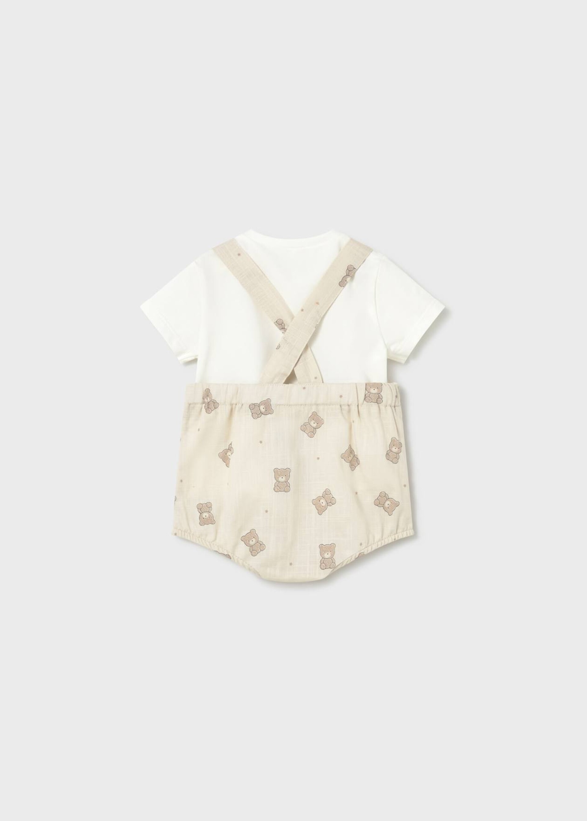 Salopette 2 pezzi in cotone Beige / Panna Mayoral