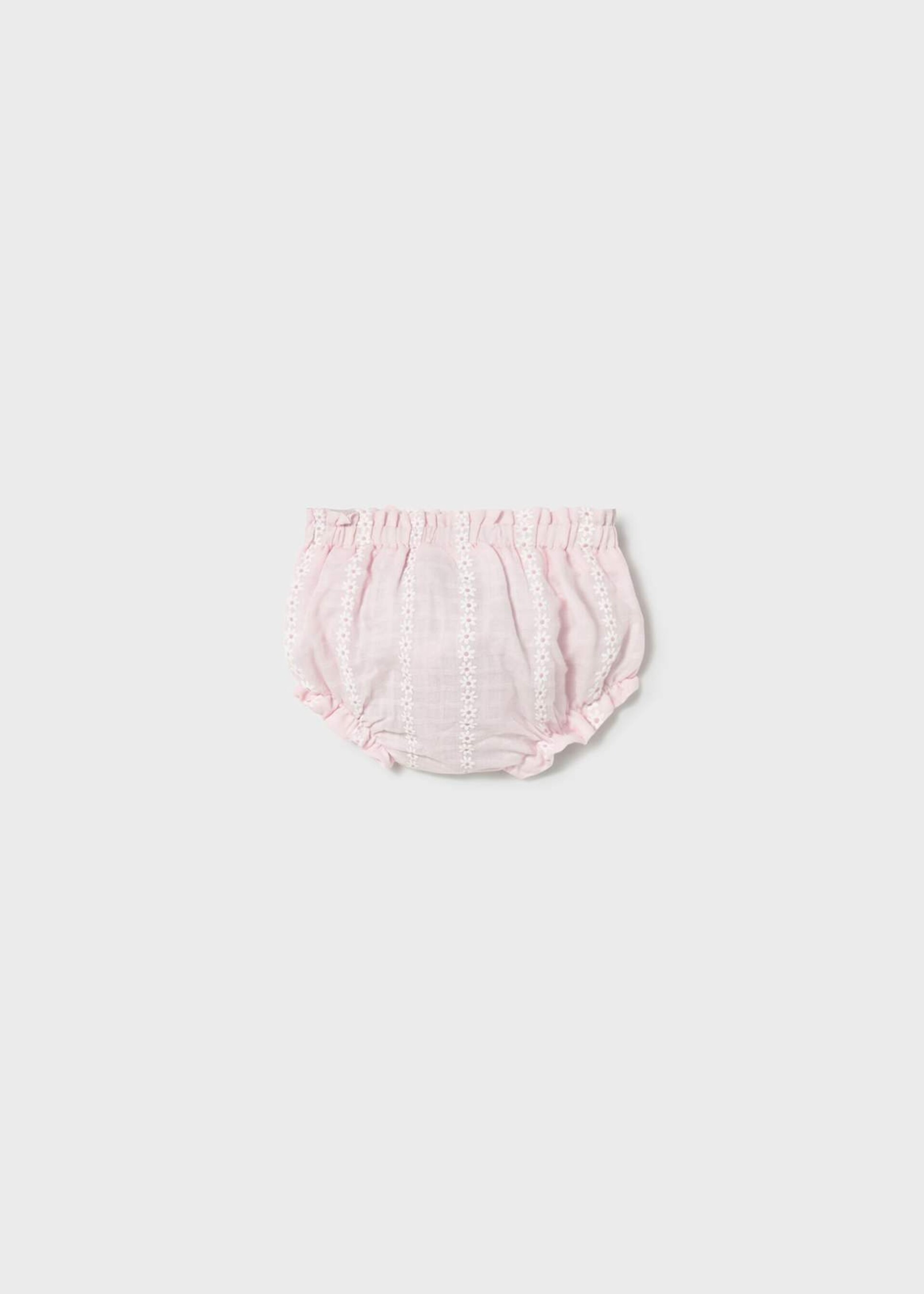 Completo 3 pezzi in cotone Rosa / Panna Mayoral