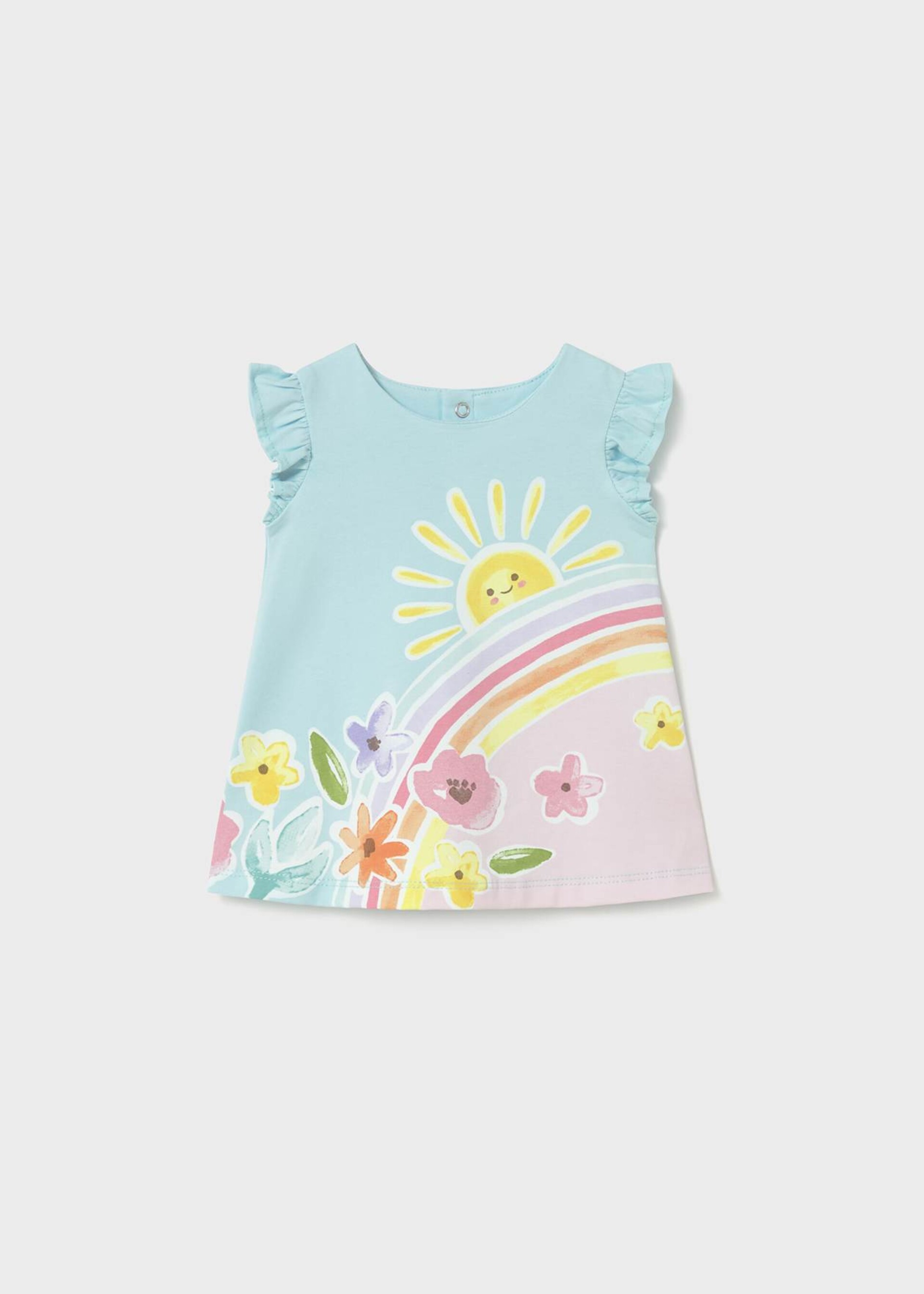 Vestito stampato in cotone Celeste Mayoral