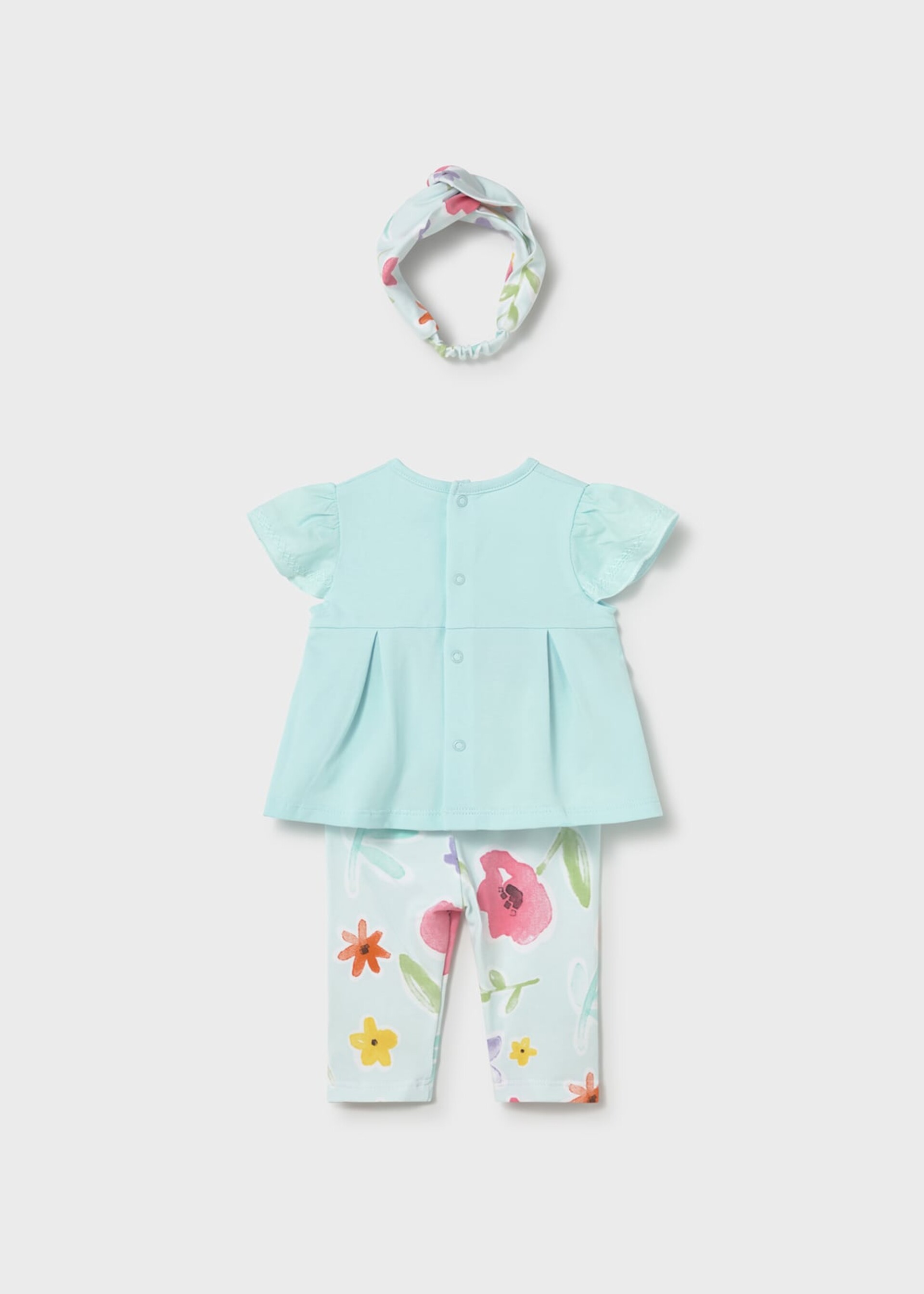 Completo 3 pezzi in cotone Celeste Mayoral