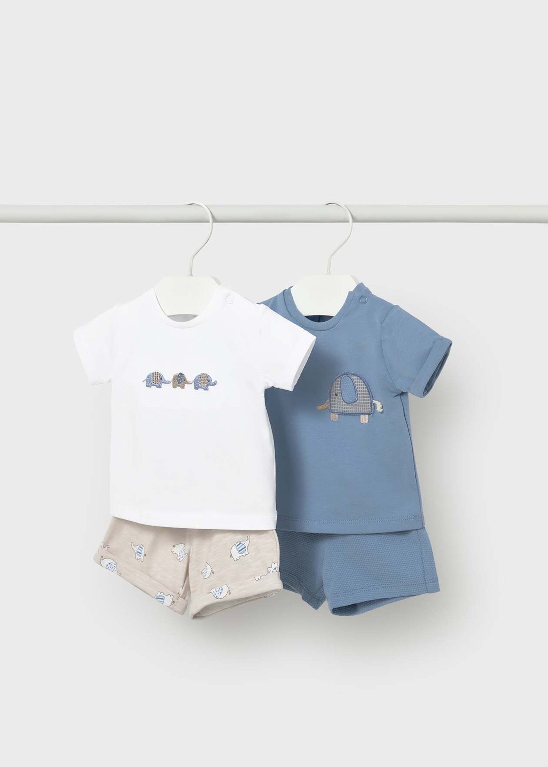 Completo 4 pezzi in cotone Azzurro Mayoral