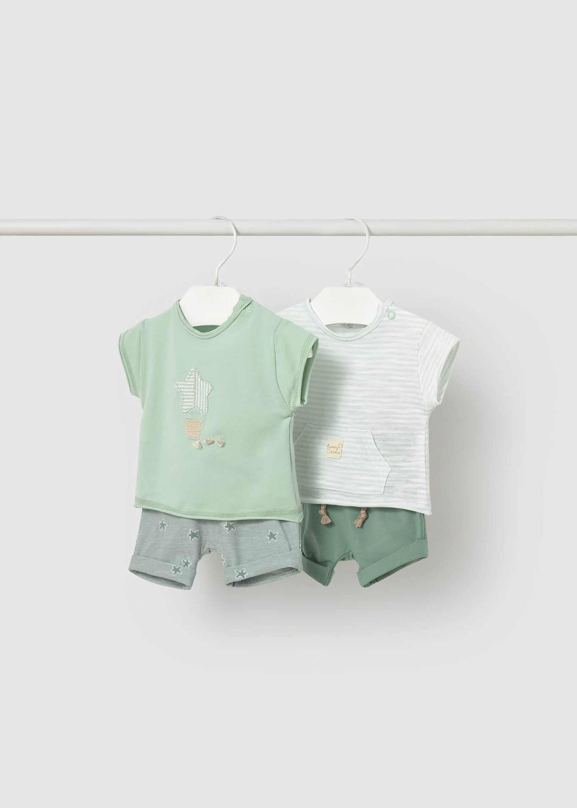 Completo 4 pezzi in cotone Verde Mayoral