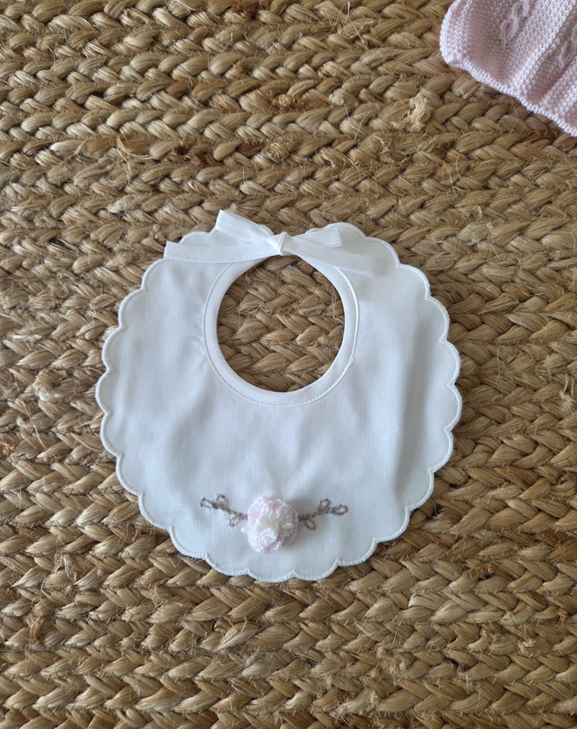 Bavetta in puro cotone Vaniglia / Rosa Marlù