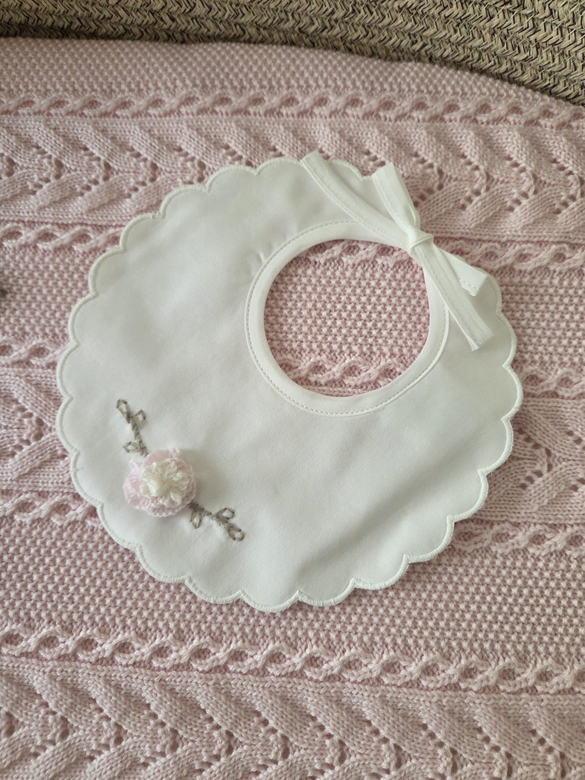 Bavetta in puro cotone Vaniglia / Rosa Marlù