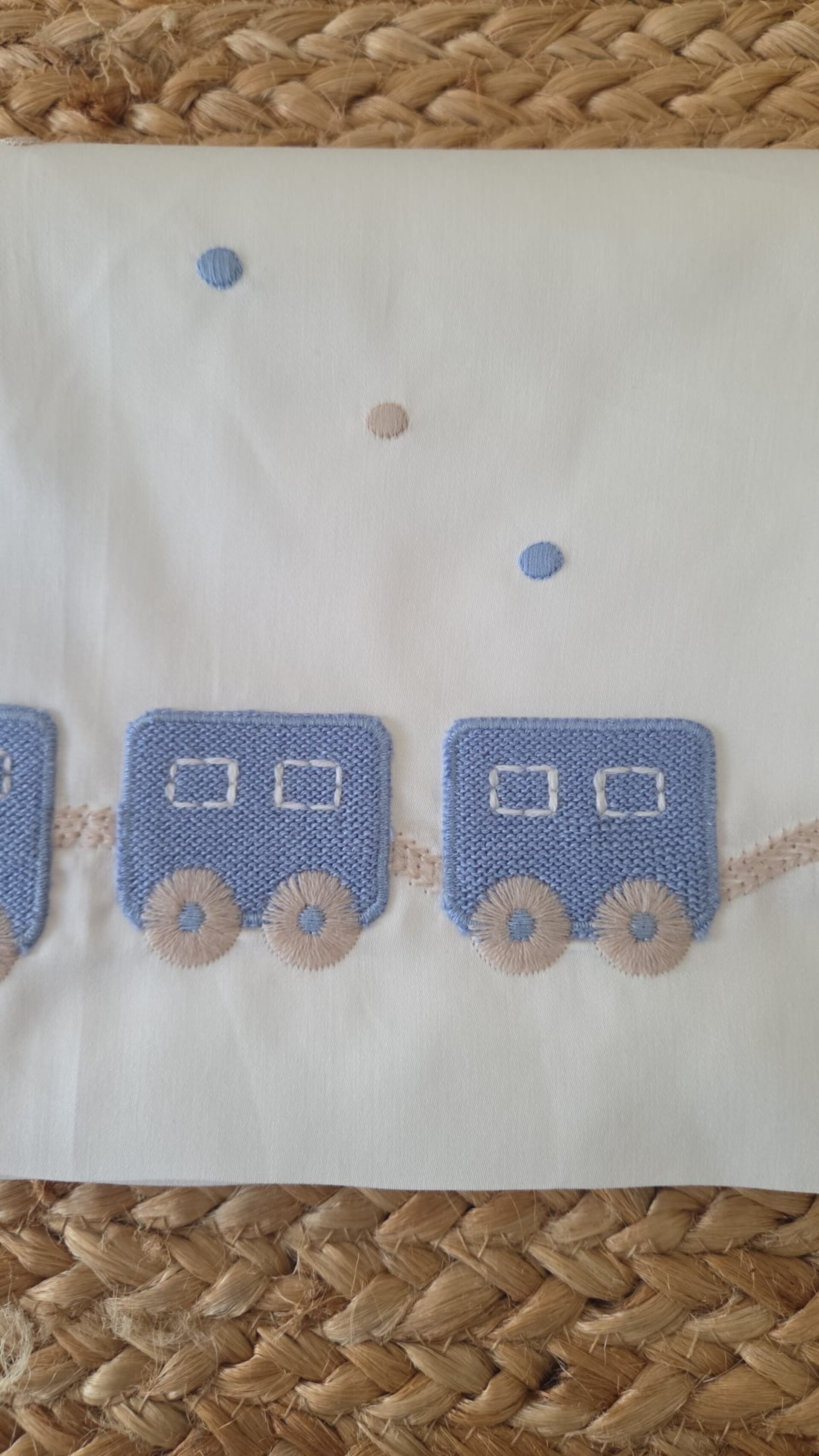 Set lenzuolino 3 pezzi per carrozzina Vaniglia / Cielo Polvere / Cammello Marlù