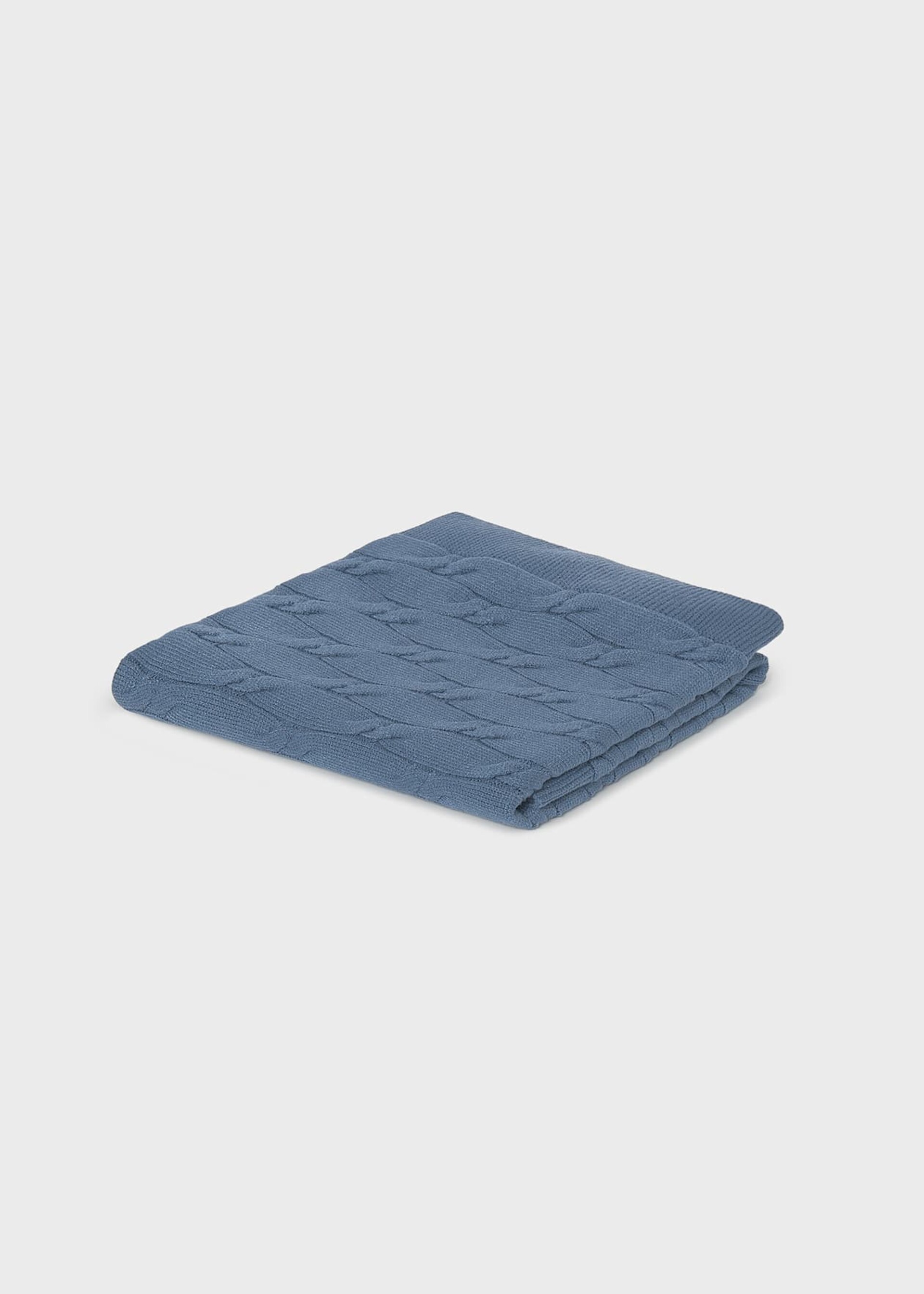 Copertina per carrozzina in caldo cotone Blu / Beige Mayoral