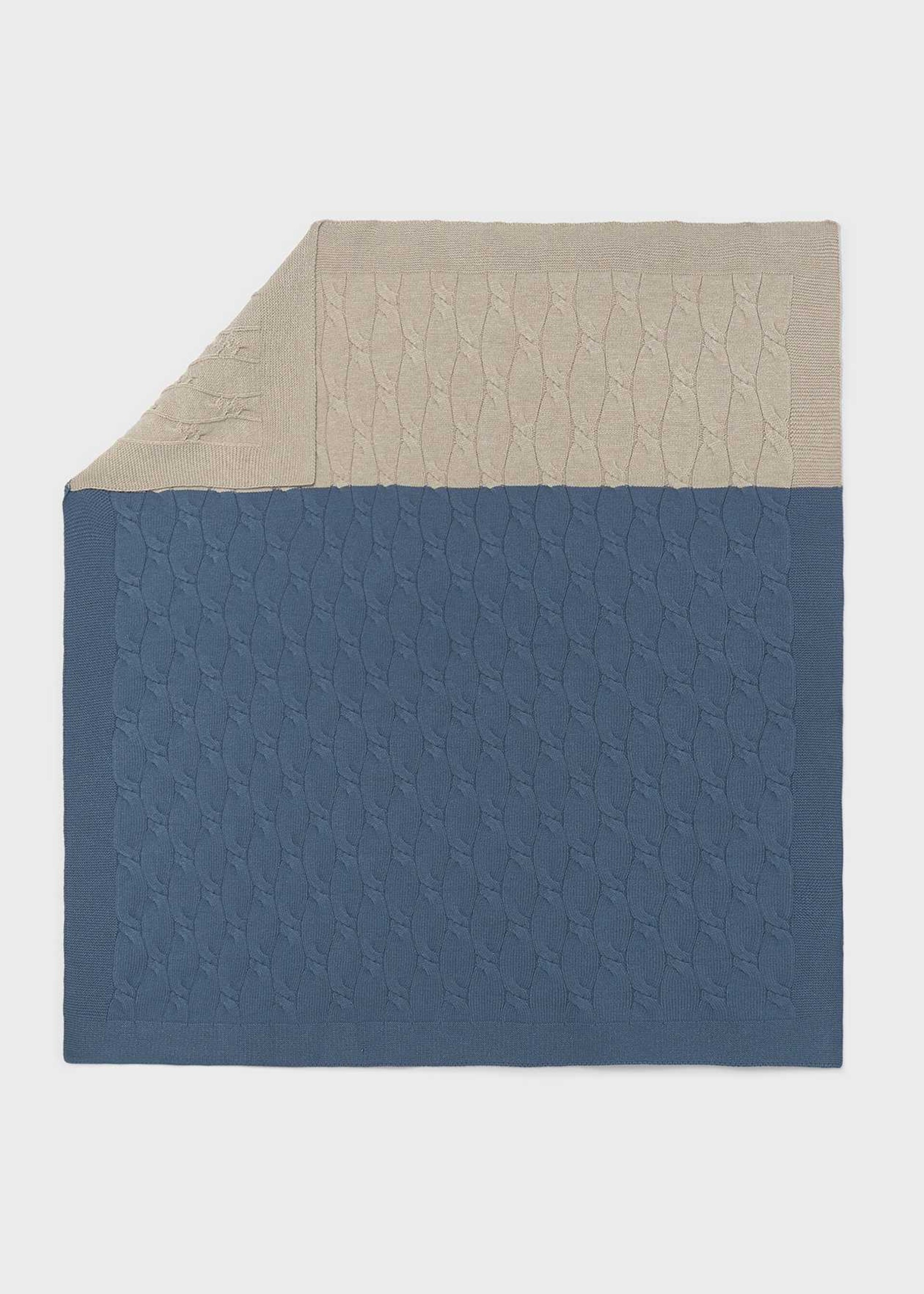 Copertina per carrozzina in caldo cotone Blu / Beige Mayoral