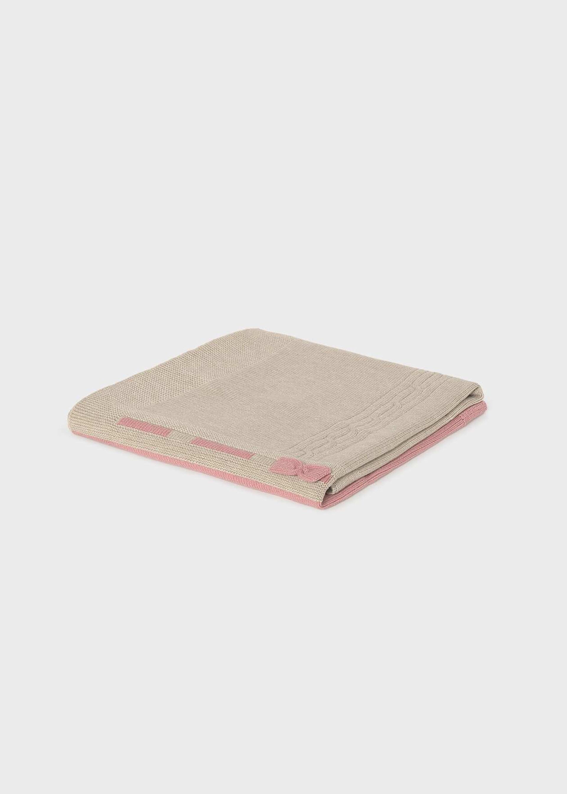 Copertina per carrozzina in caldo cotone Rosa / Beige Mayoral
