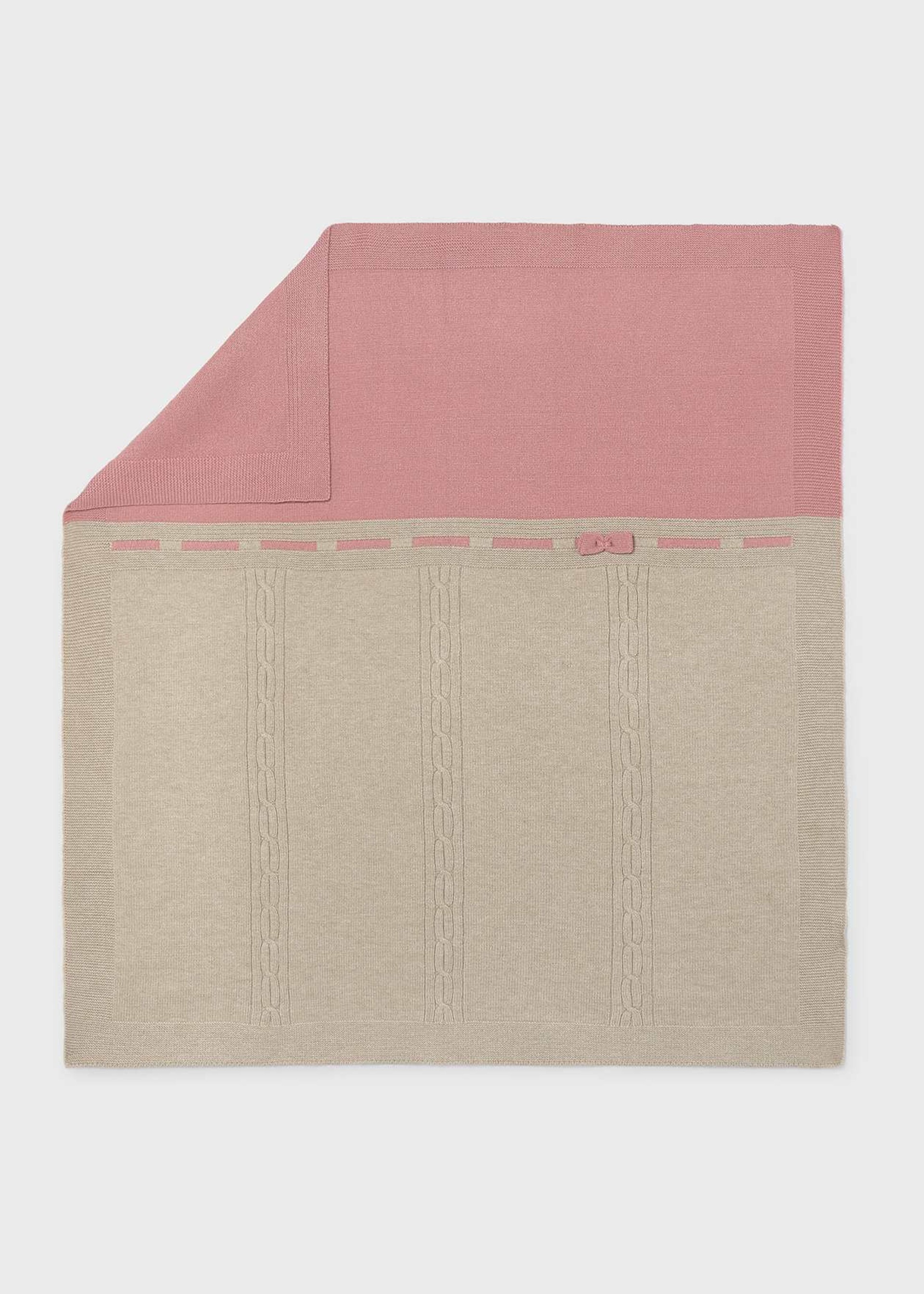 Copertina per carrozzina in caldo cotone Rosa / Beige Mayoral
