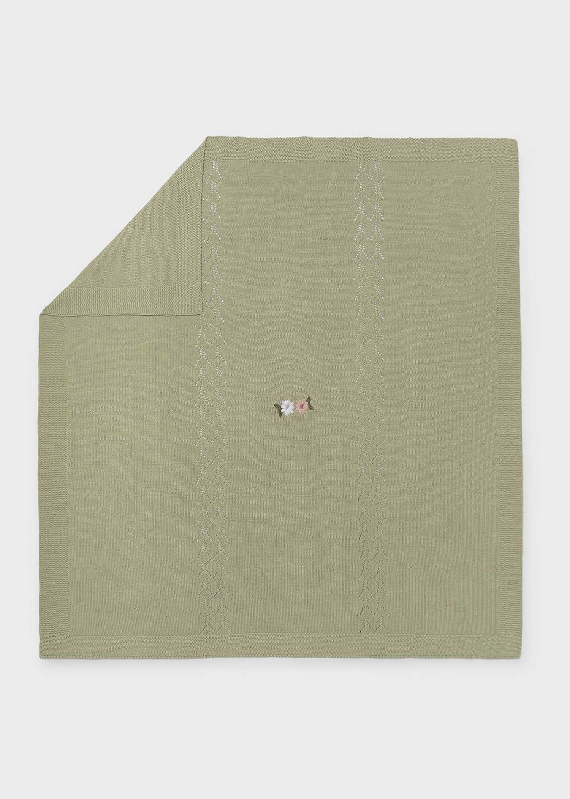Copertina per carrozzina in caldo cotone Verde Mayoral