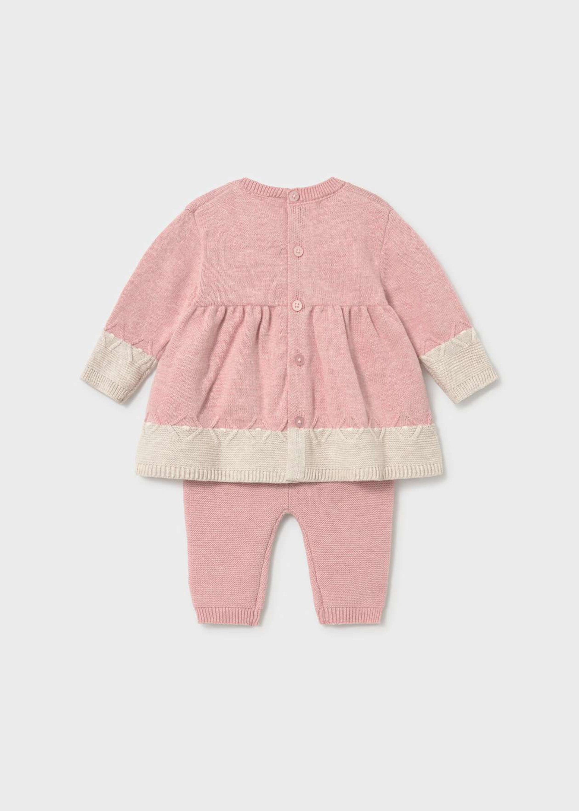 Completo 2 pezzi in caldo cotone Rosa / Panna Mayoral