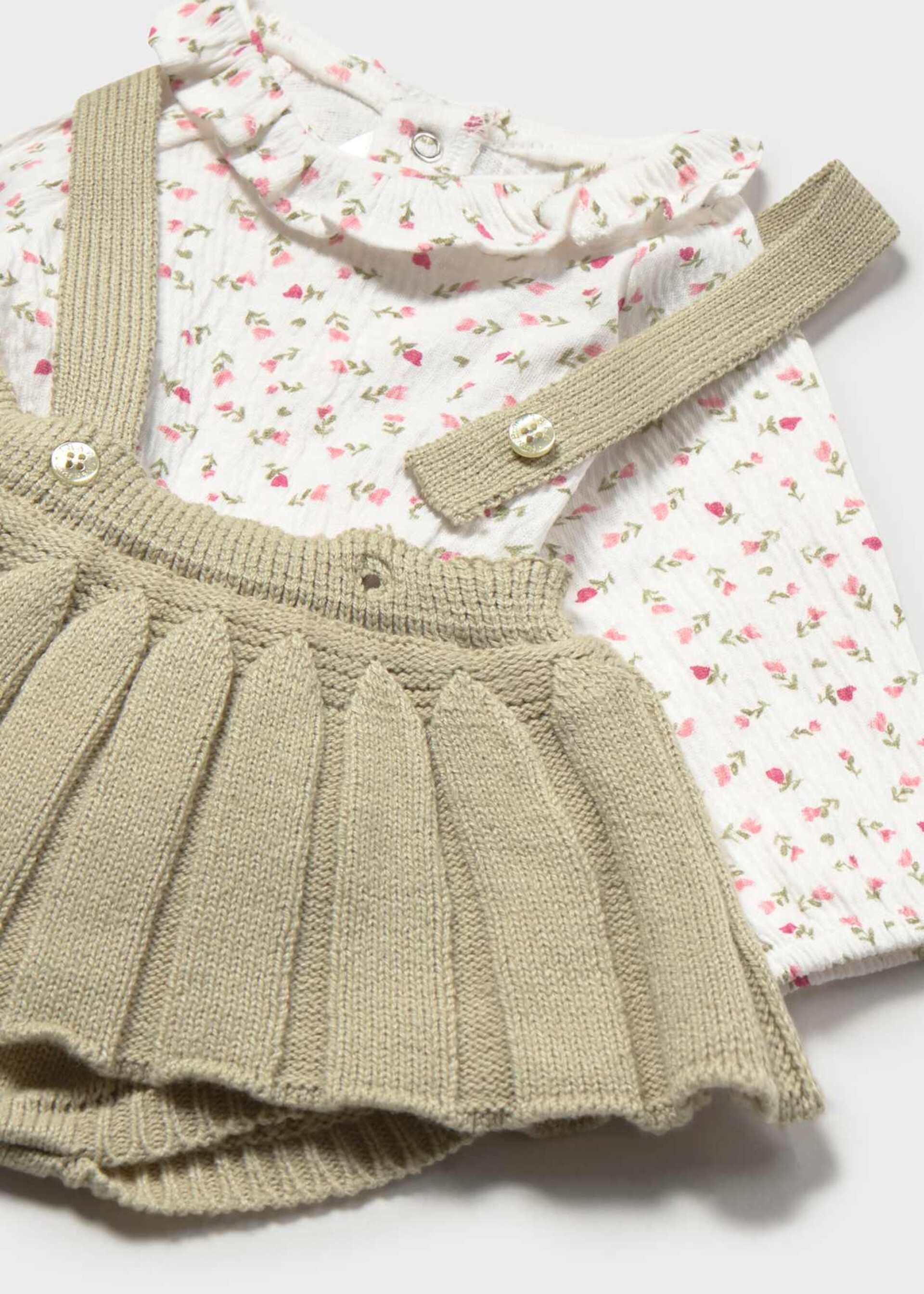 Completo 3 pezzi in caldo cotone Verde Mayoral