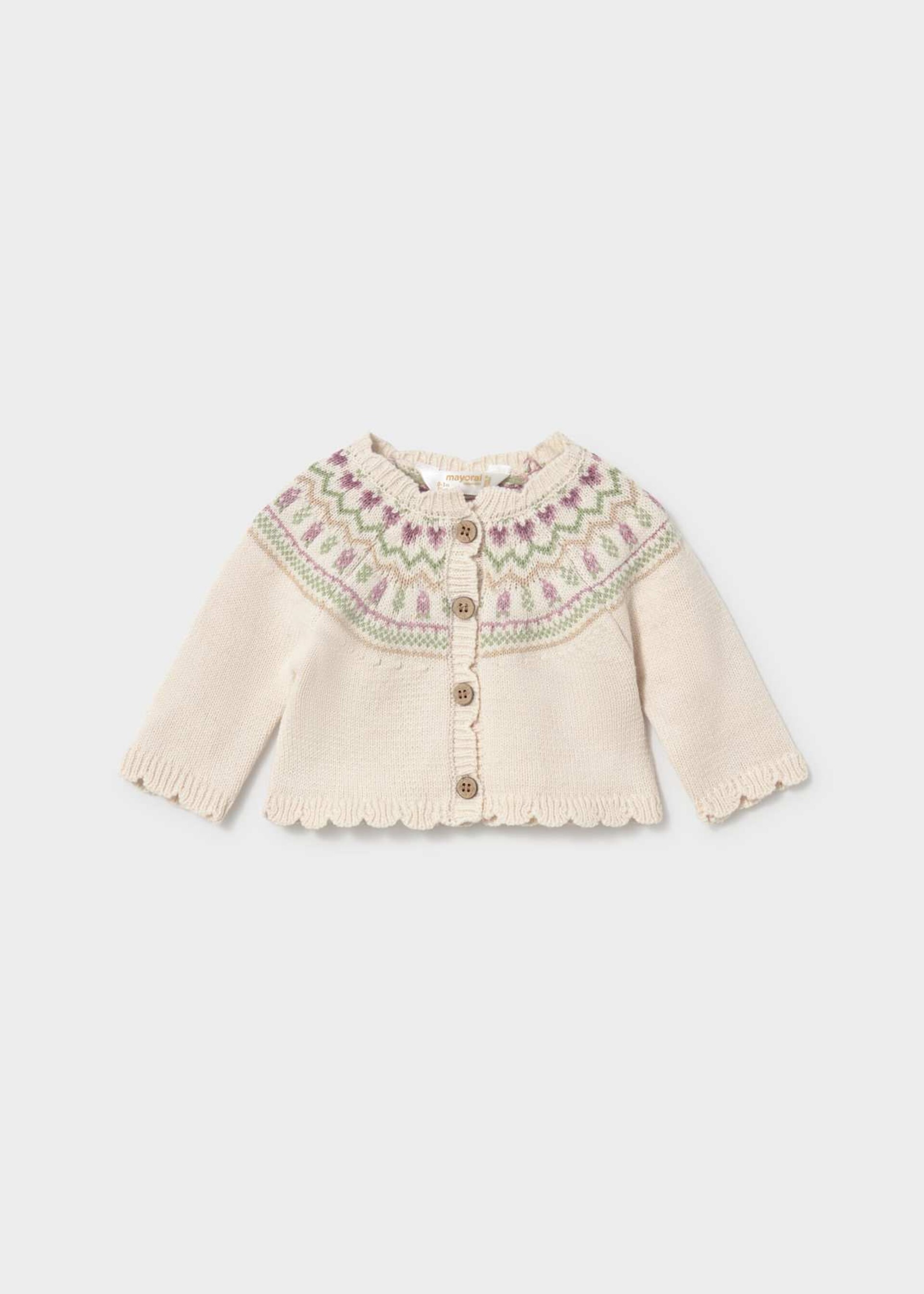 Completo 3 pezzi in caldo cotone Malva / Panna Mayoral