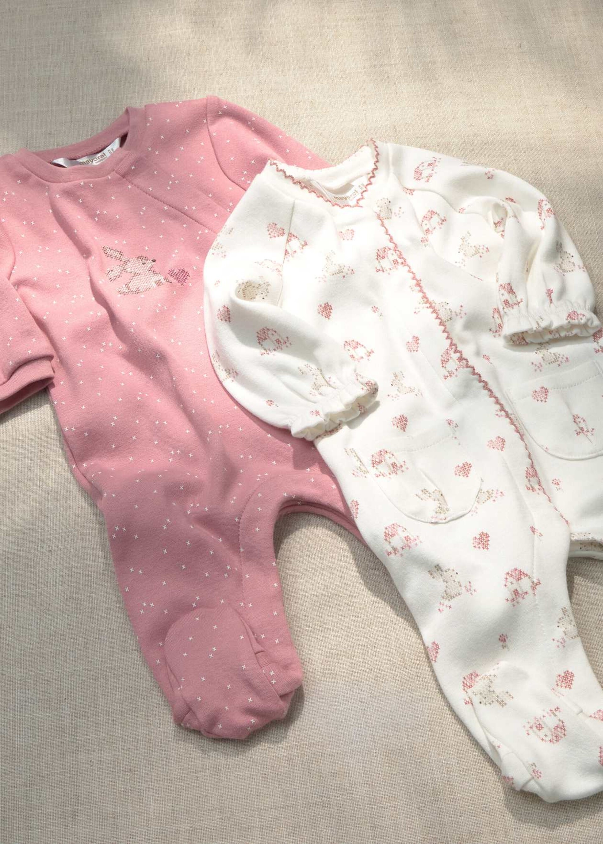 Set 2 tutine in caldo cotone Rosa Cipria / Panna Mayoral