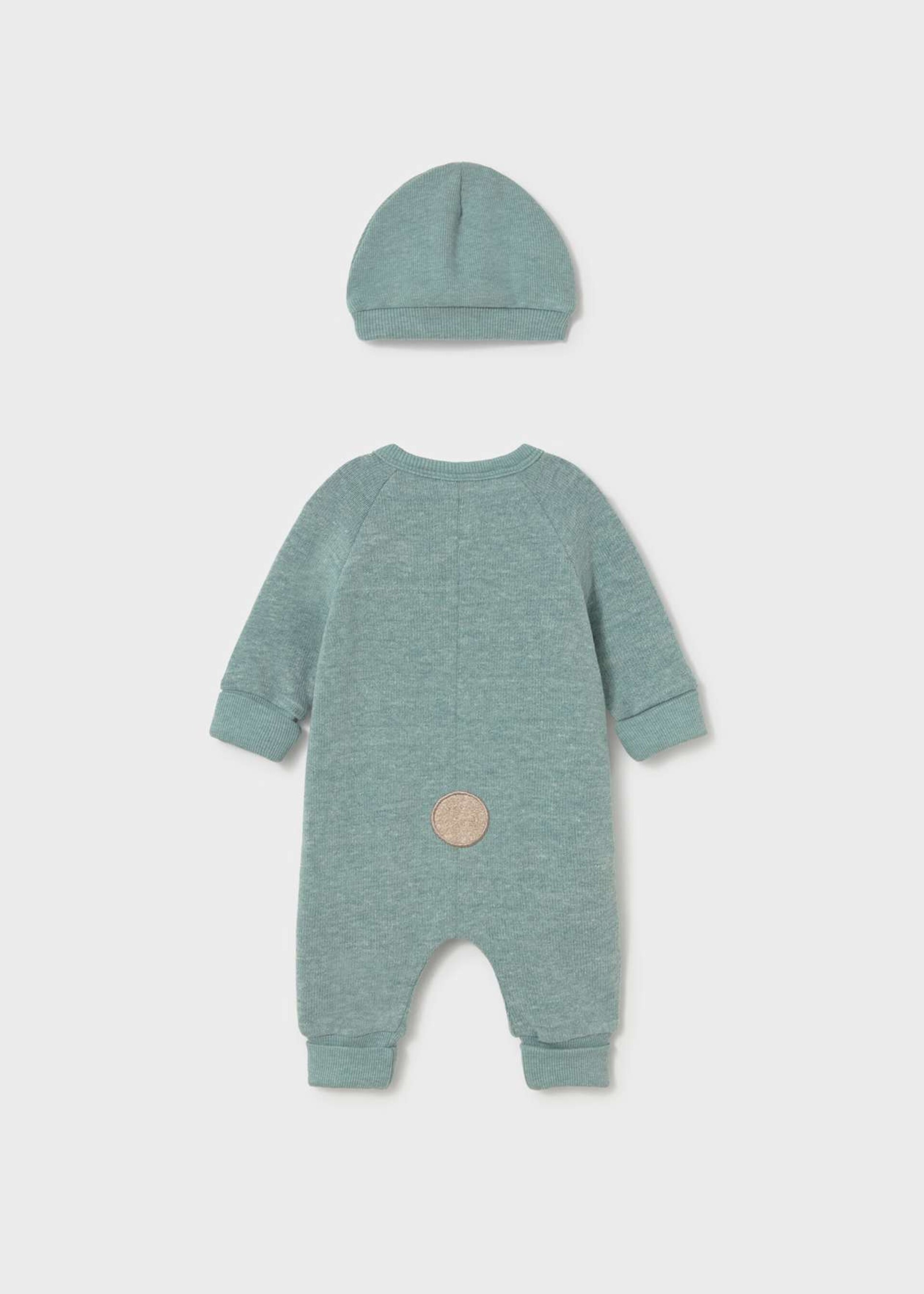 Tutina con cappellino in caldo cotone Verde Mayoral