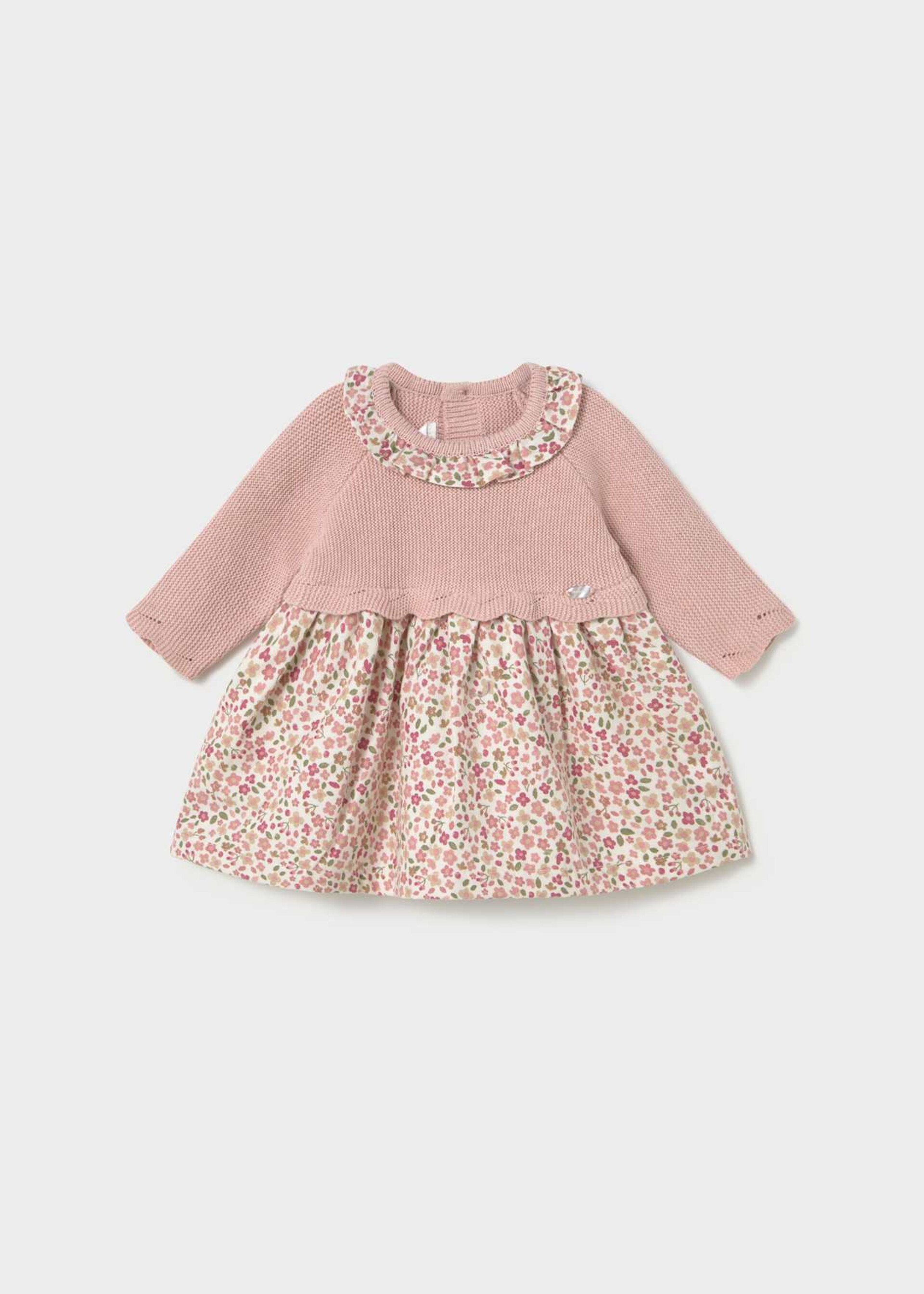 Vestito in caldo cotone Rosa Cipria Mayoral