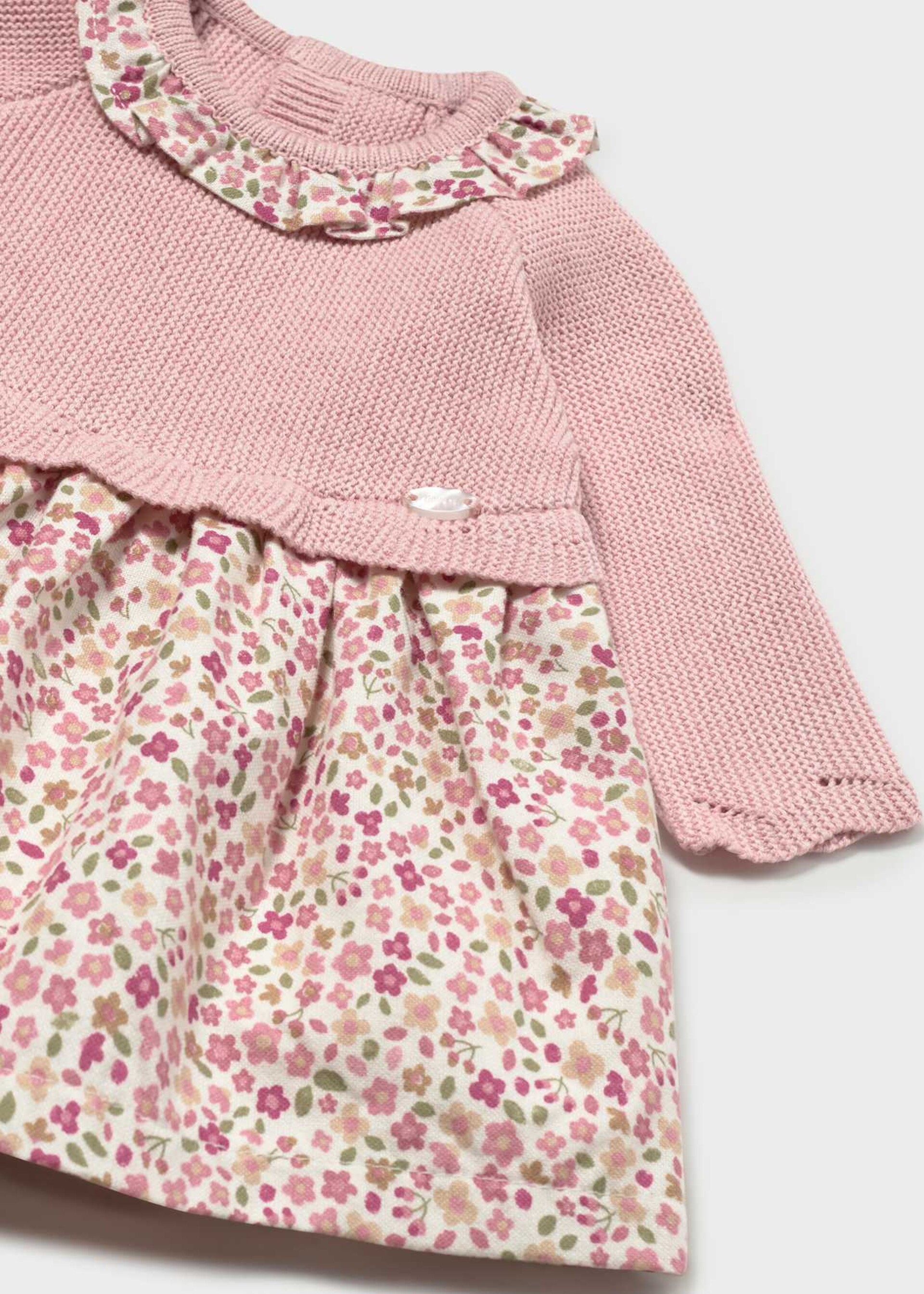 Vestito in caldo cotone Rosa Cipria Mayoral