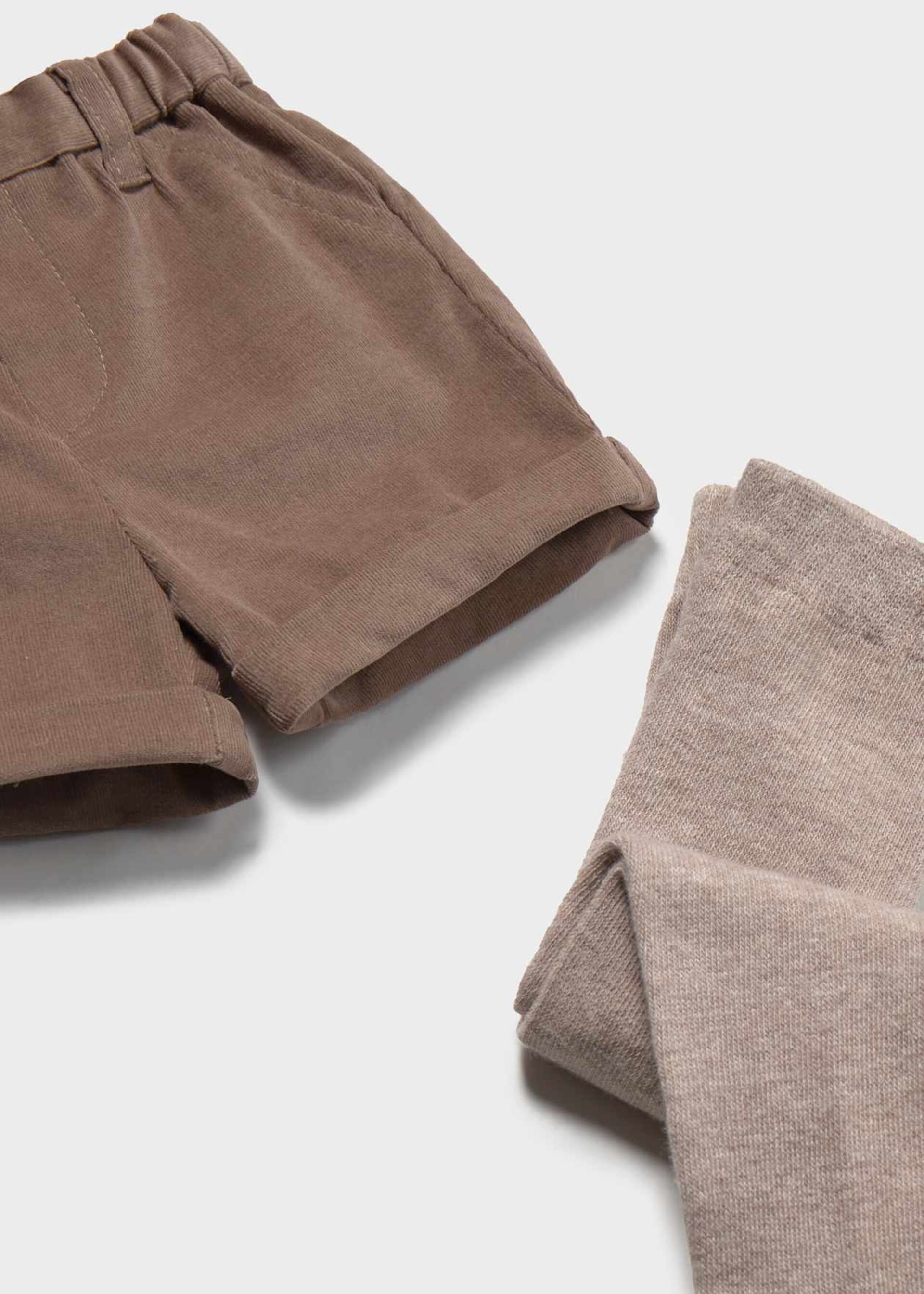 Completo 3 pezzi in caldo cotone Panna / Marrone Mayoral