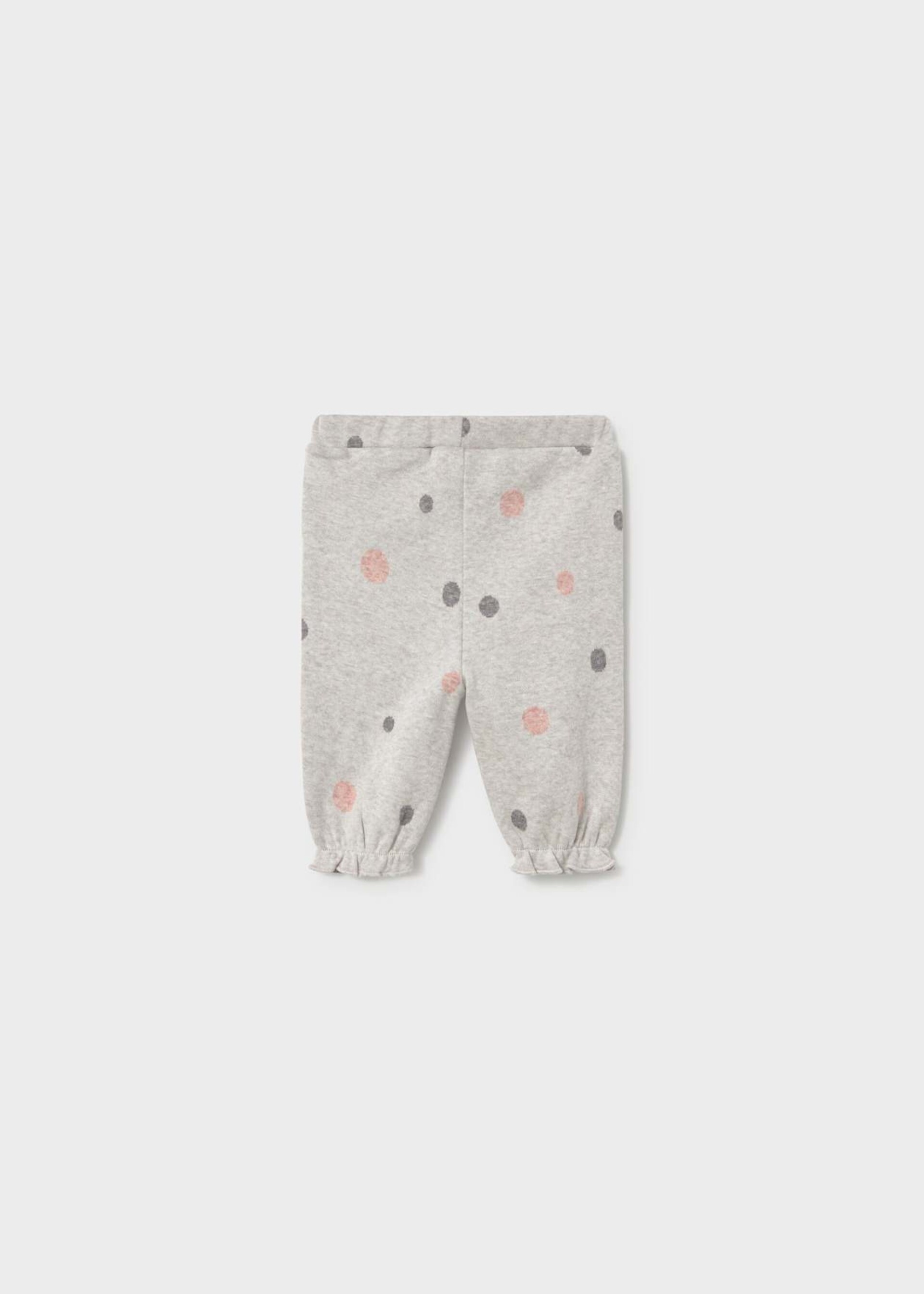 Tuta 3 pezzi in caldo cotone Panna / Rosa / Grigio Mayoral