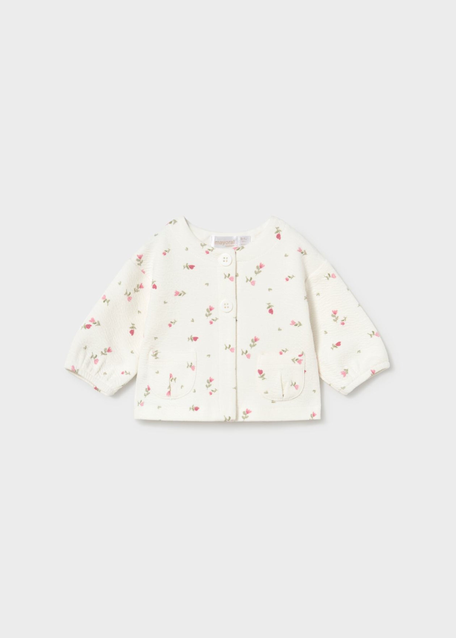 Tuta 3 pezzi in caldo cotone Panna / Rosa Mayoral