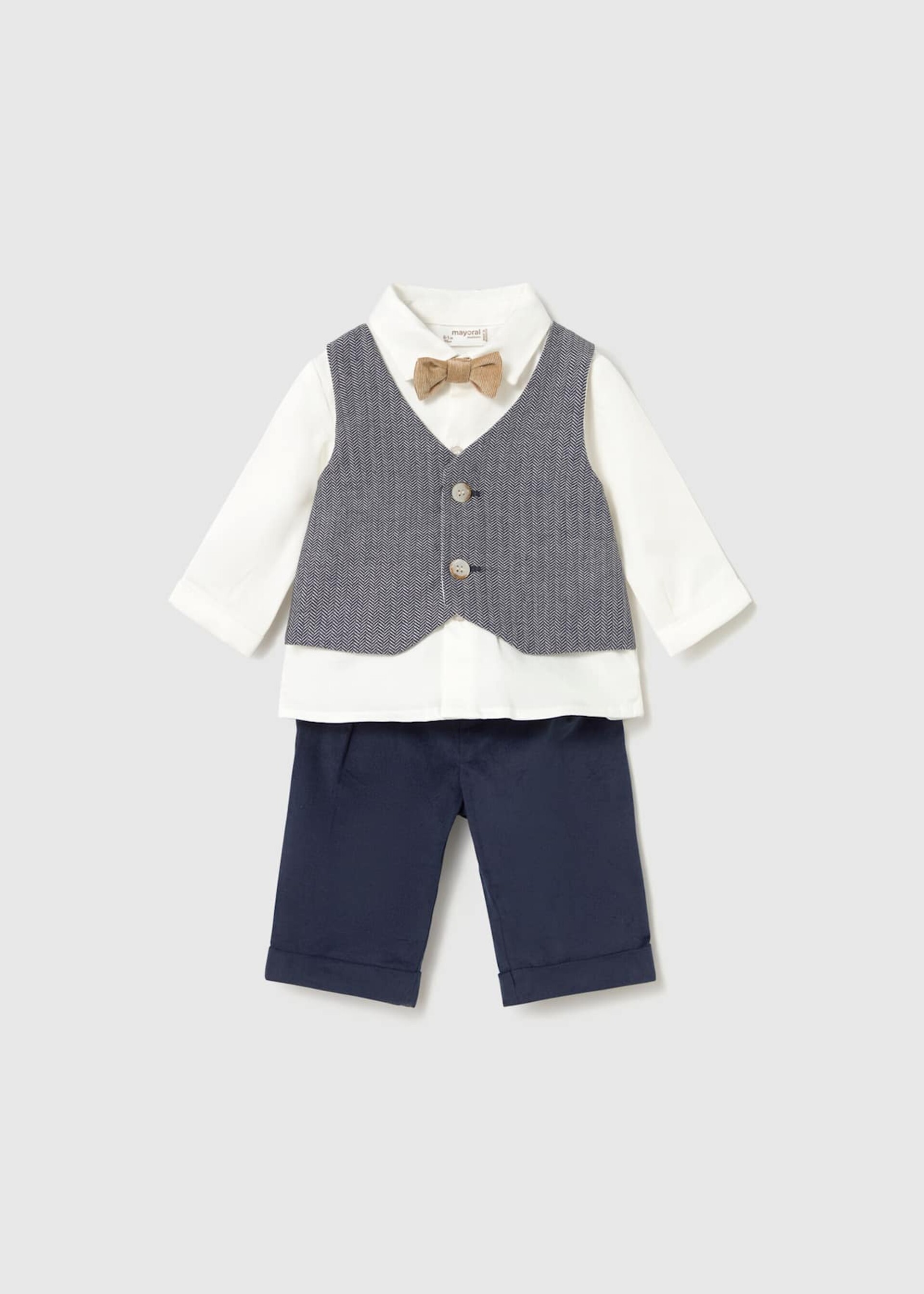 Completo 3 pezzi elegante Blu / Panna Mayoral