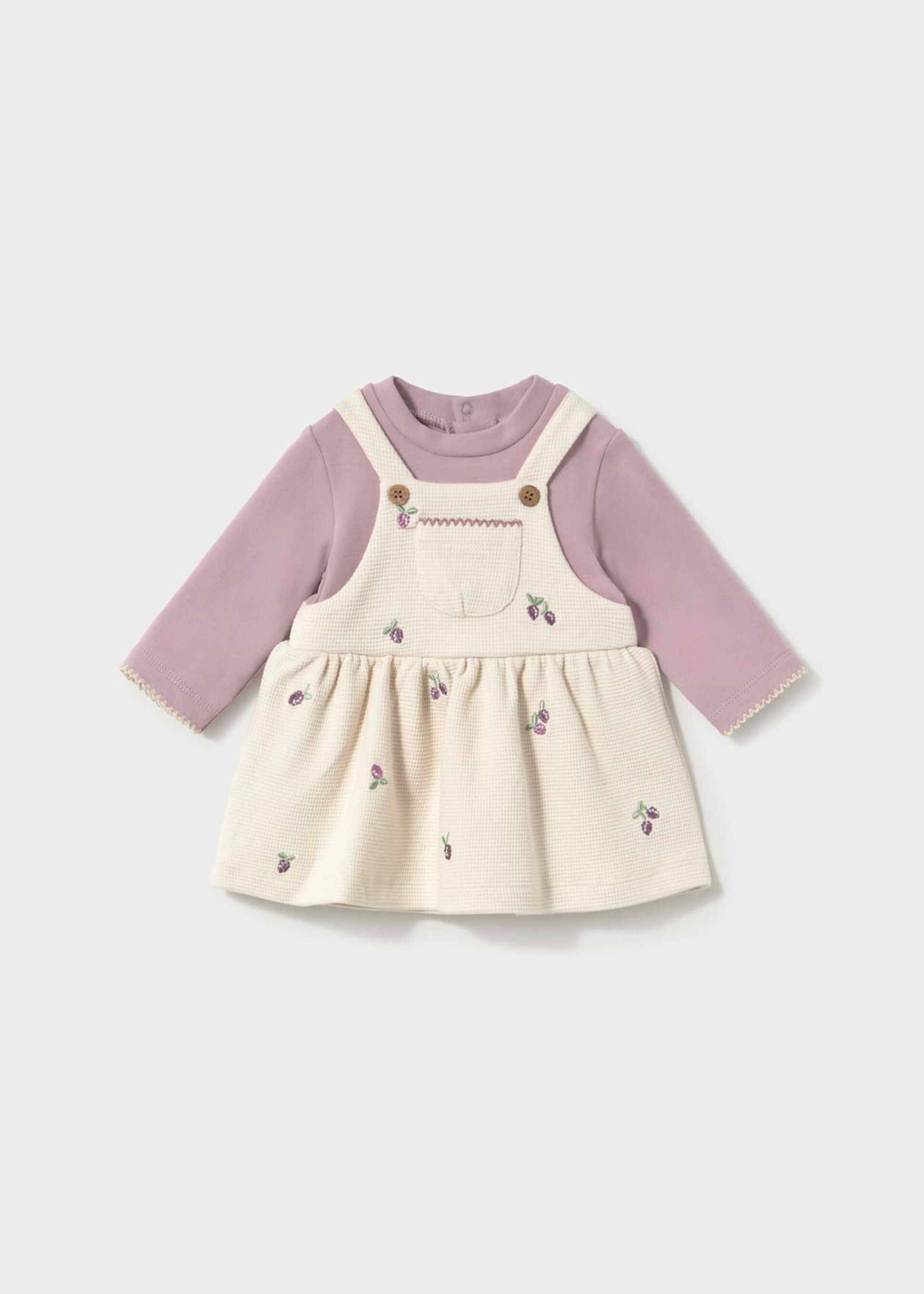 Vestito in caldo cotone con salopette integrata Malva Mayoral