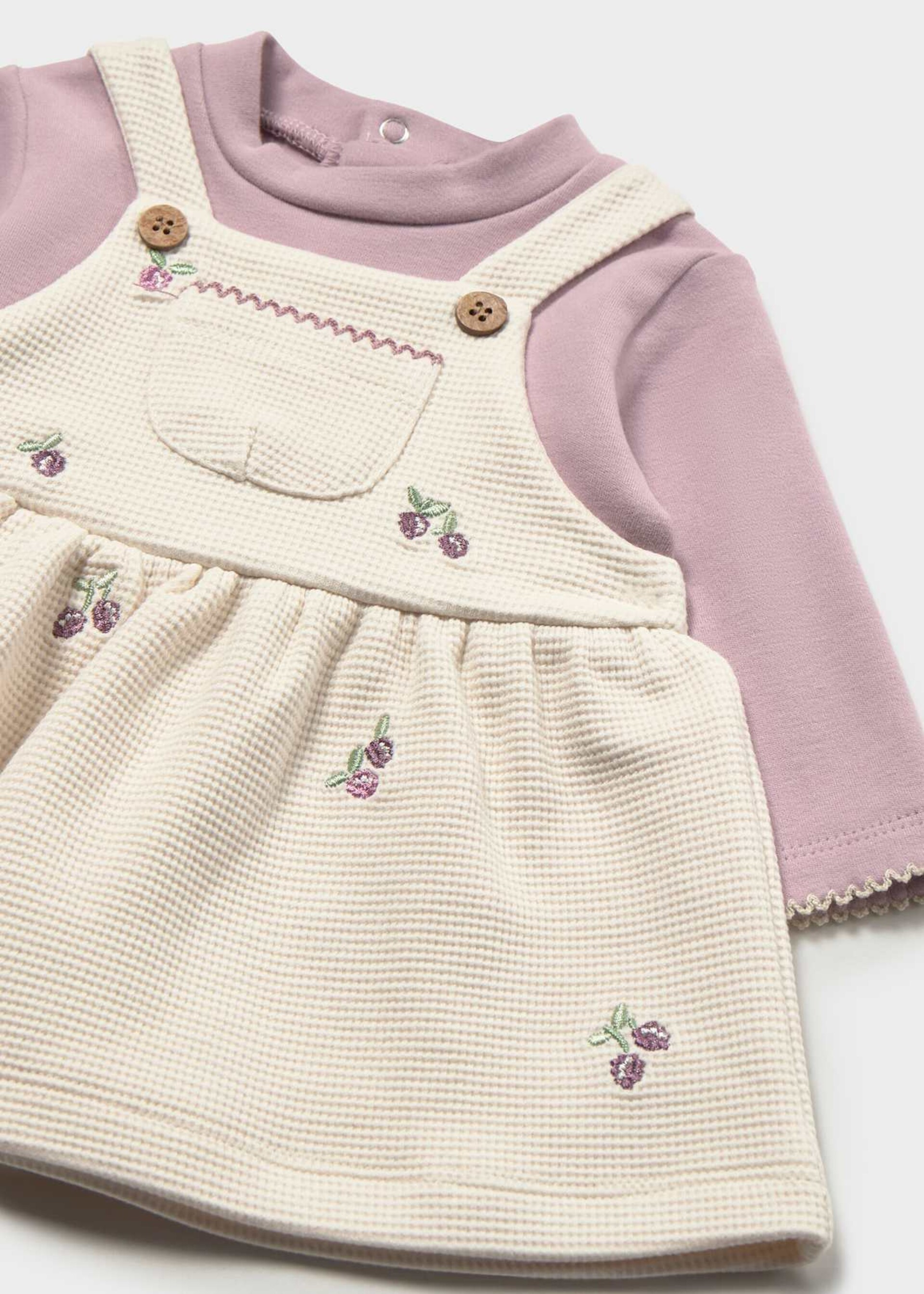 Vestito in caldo cotone con salopette integrata Malva Mayoral