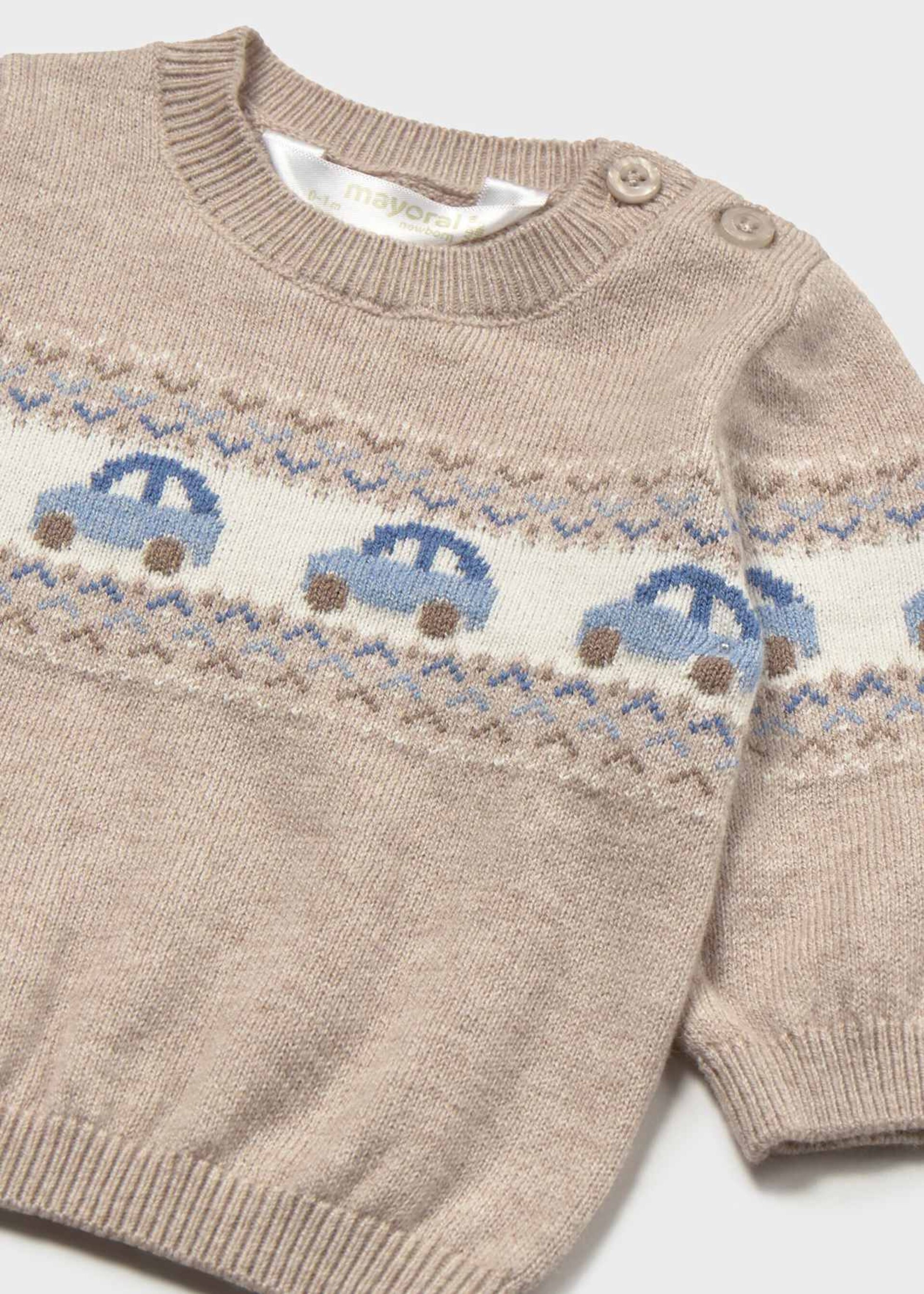 Maglione neonato in caldo cotone Beige Mayoral