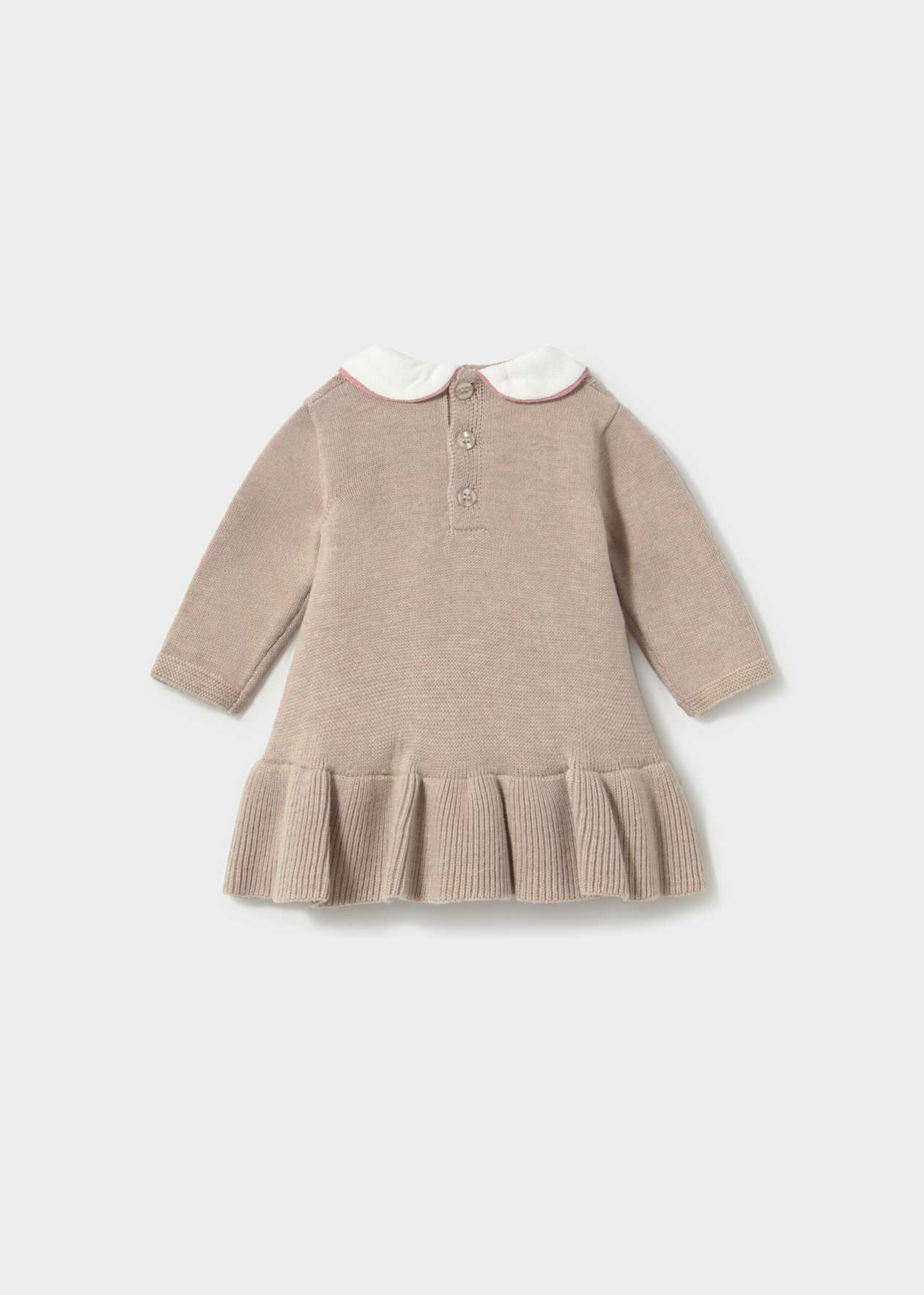 Vestito in caldo cotone Tortora / Rosa Mayoral