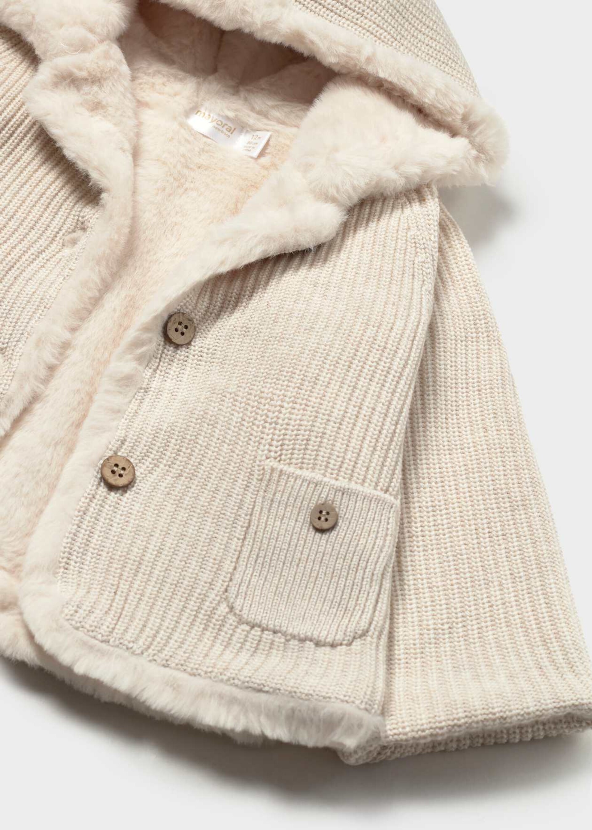 Giacca con cappuccio Panna Mayoral