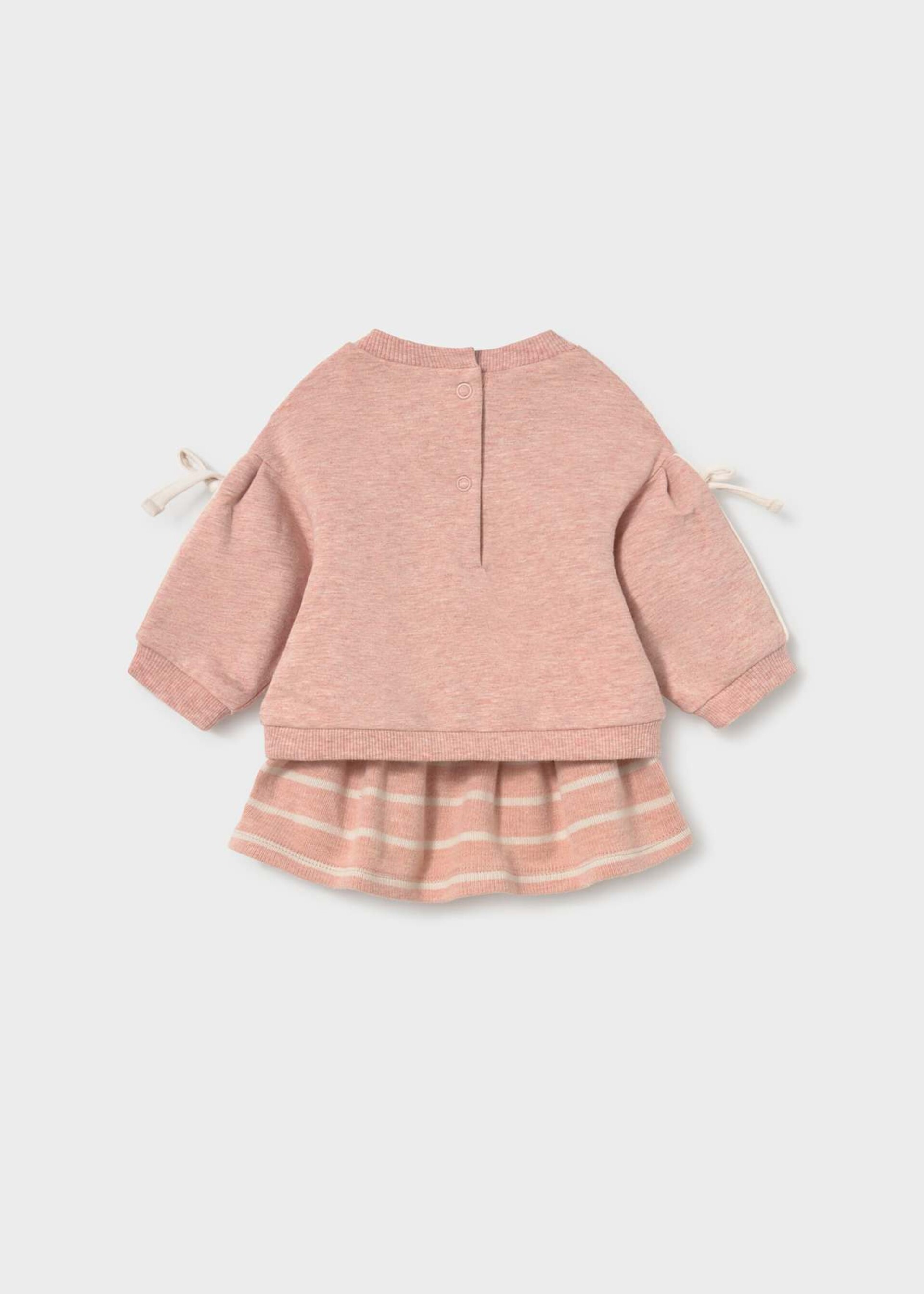 Completo 4 pezzi in caldo cotone Panna / Rosa / Verde Mayoral