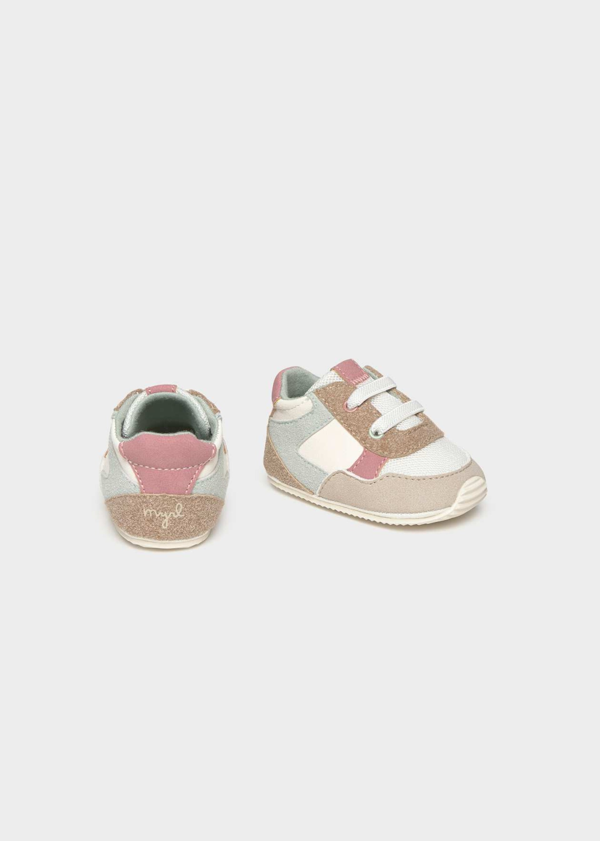 Scarpette sportive neonata Rosa / Verde Mayoral