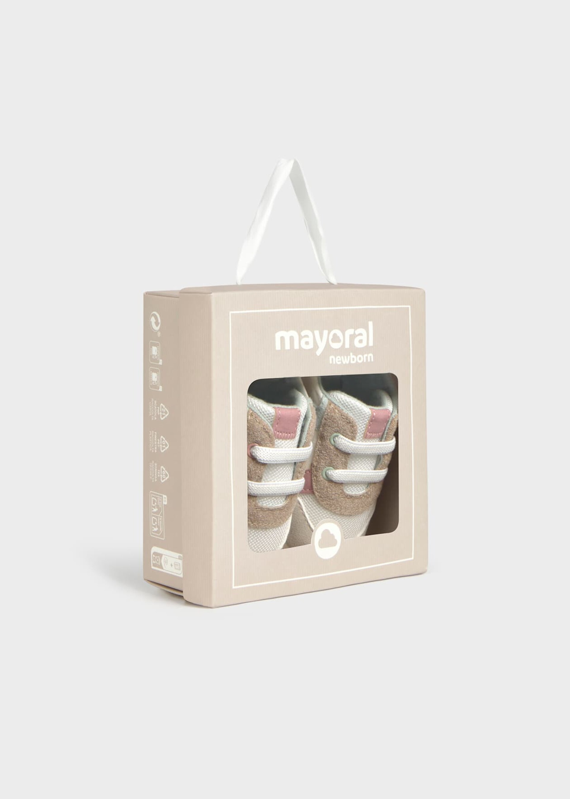 Scarpette sportive neonata Rosa / Verde Mayoral