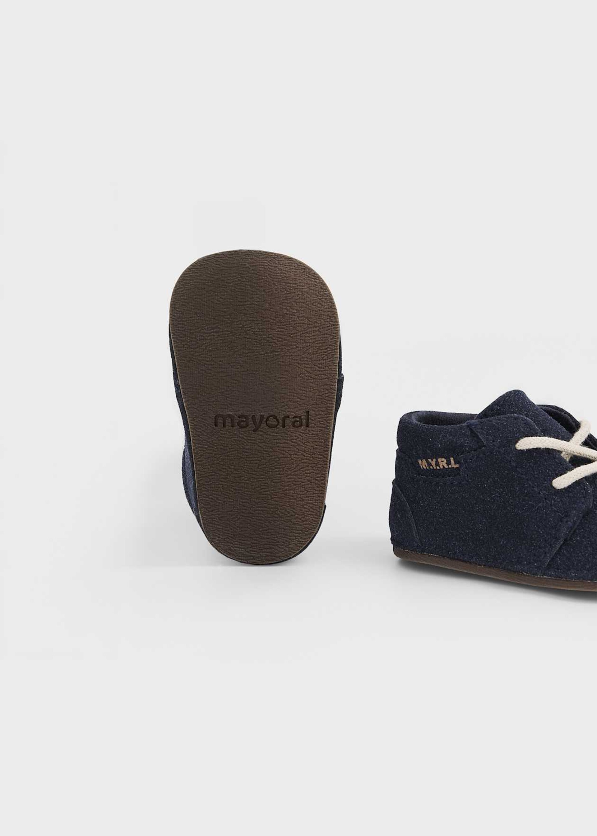 Stivaletti scamosciati neonato Blu Mayoral