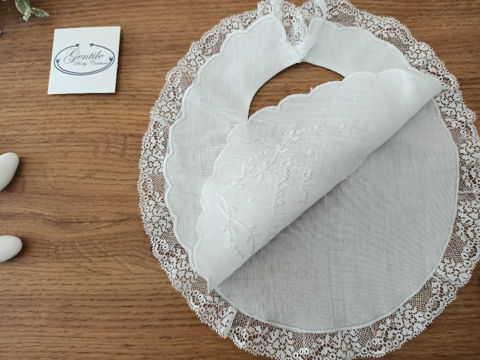 Bavetta Il mio Battesimo Gentile Baby Couture 0-6 mesi