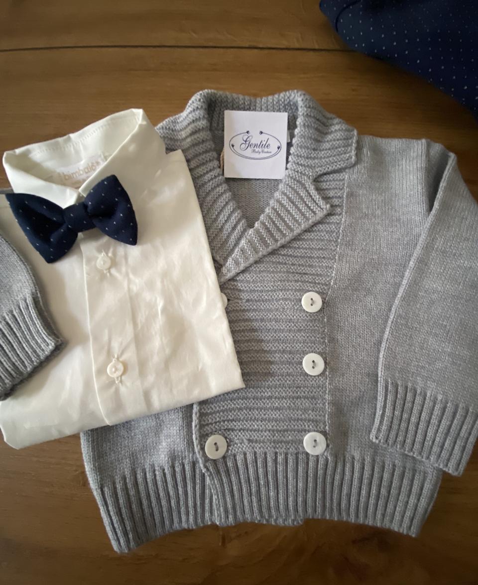 Abito Elegante Grigio/Blu taglia 9 mesi Bimbalò