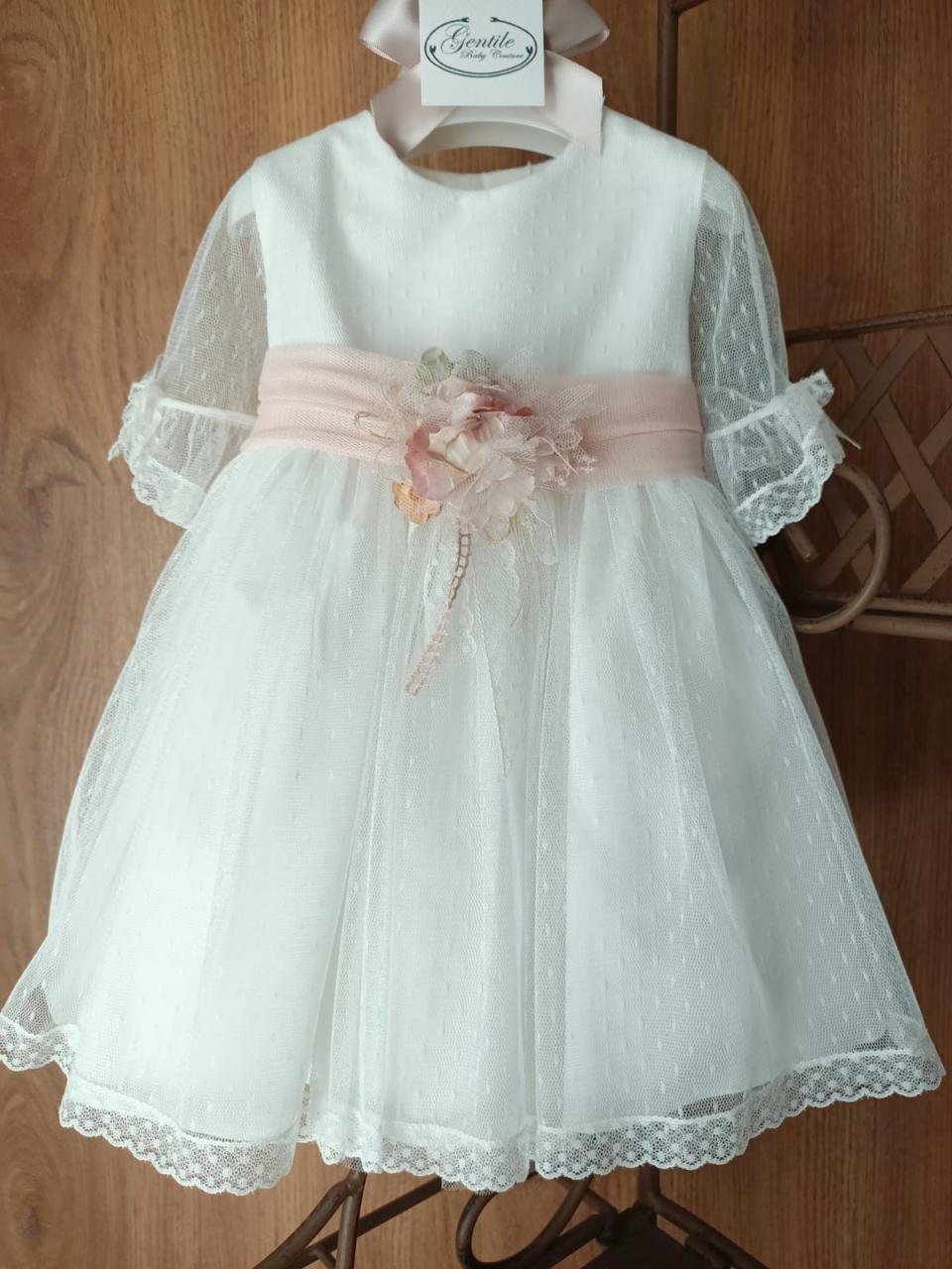 Abito elegante in tulle Crudo / Rosa Amaya 593020