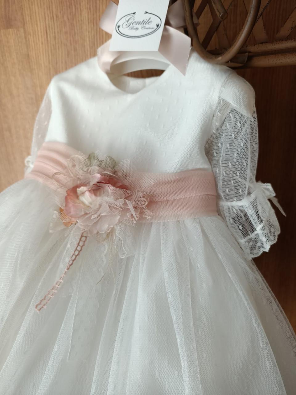 Abito elegante in tulle Crudo / Rosa Amaya 593020