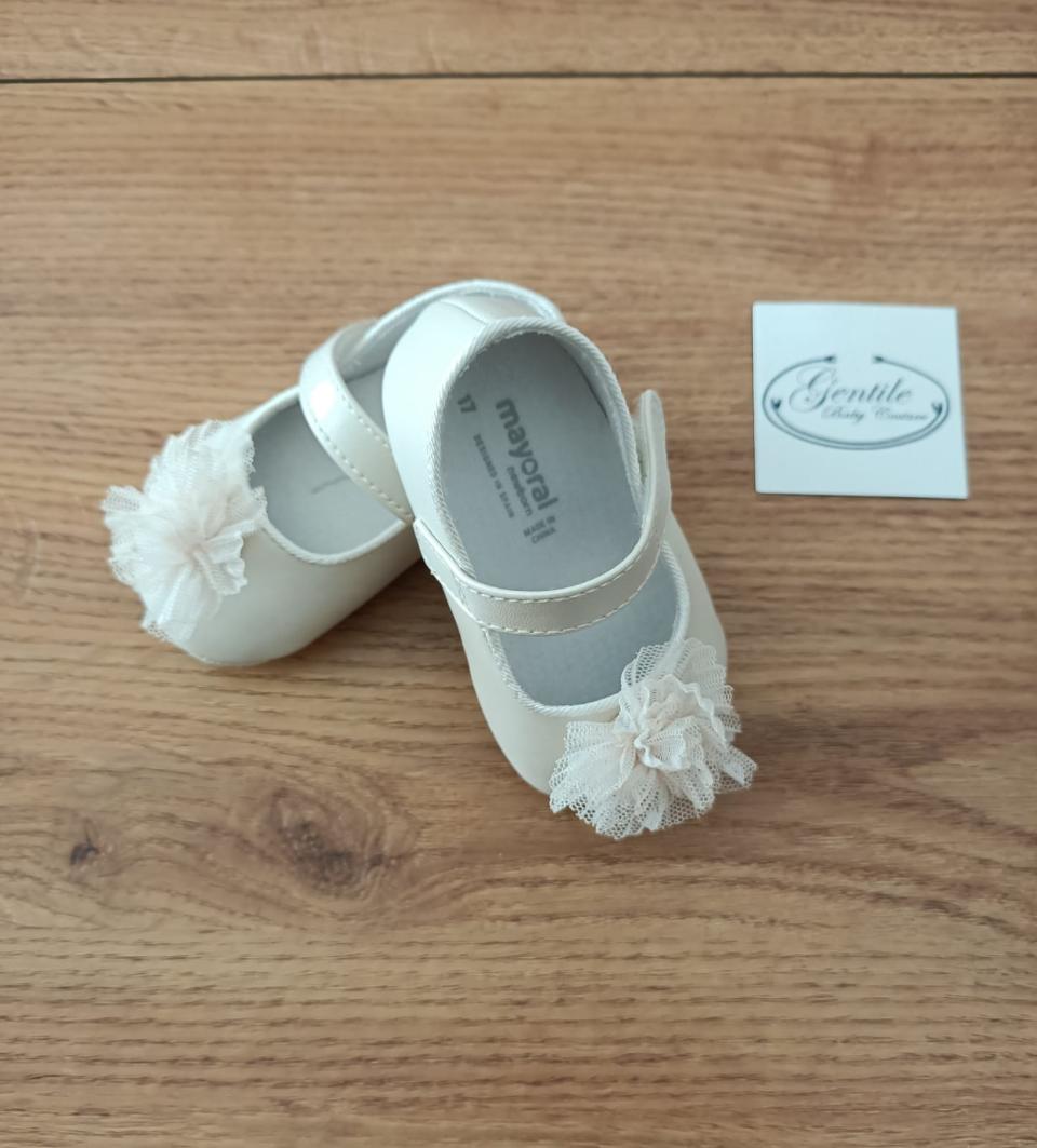 Ballerina con tulle a pois Beige madreperla Mayoral